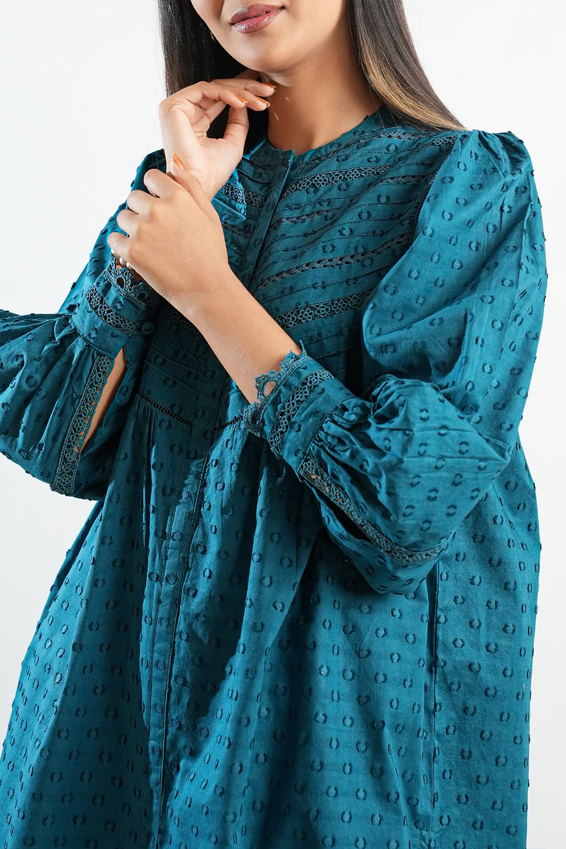 Solid Reverse Jacquard Stitched 2 Piece (Shirt/Trouser) - Image 5