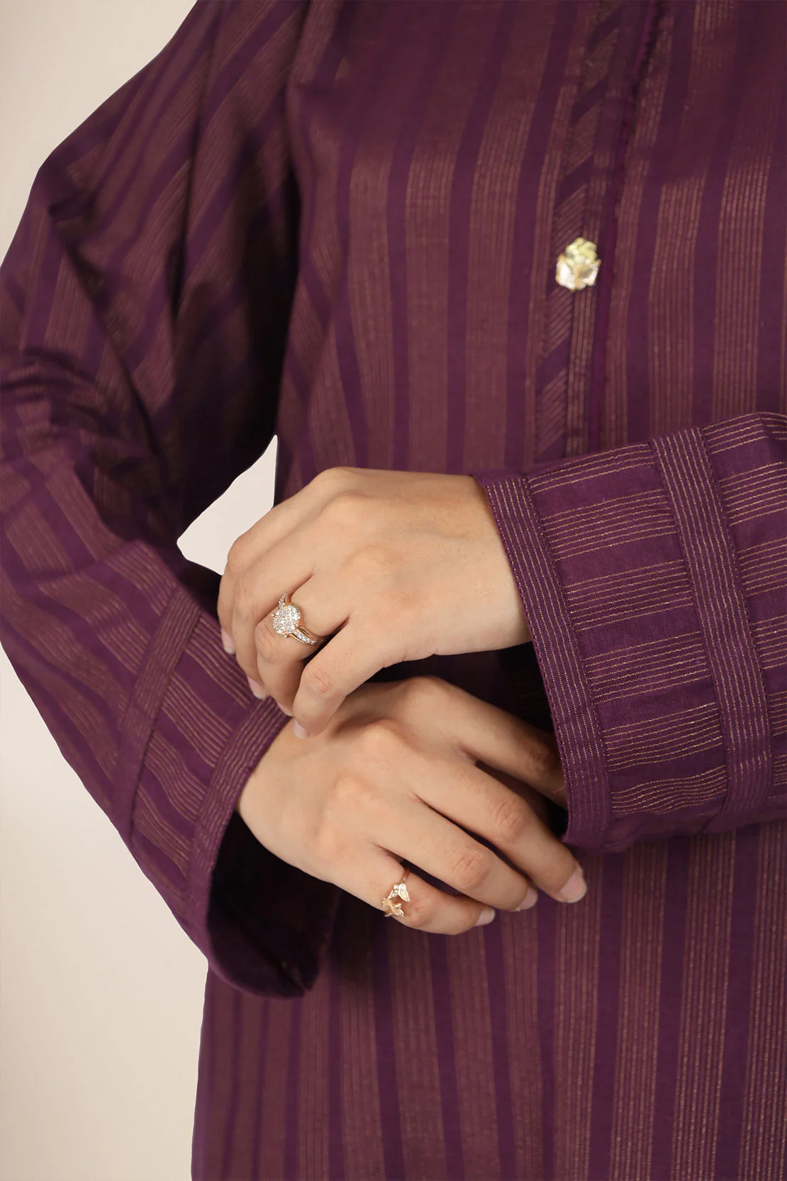 Solid Slub Viscose Stitched 2 Piece (Shirt/Trouser) - Image 3