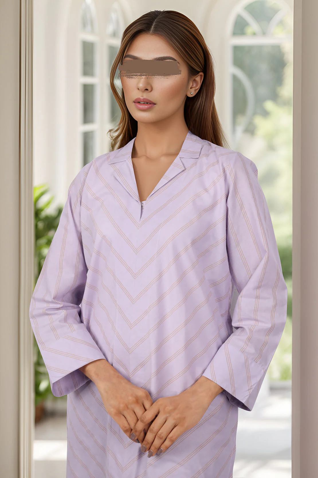 Solid Slub Viscose Stitched 2 Piece (Shirt/Trouser) - Image 2