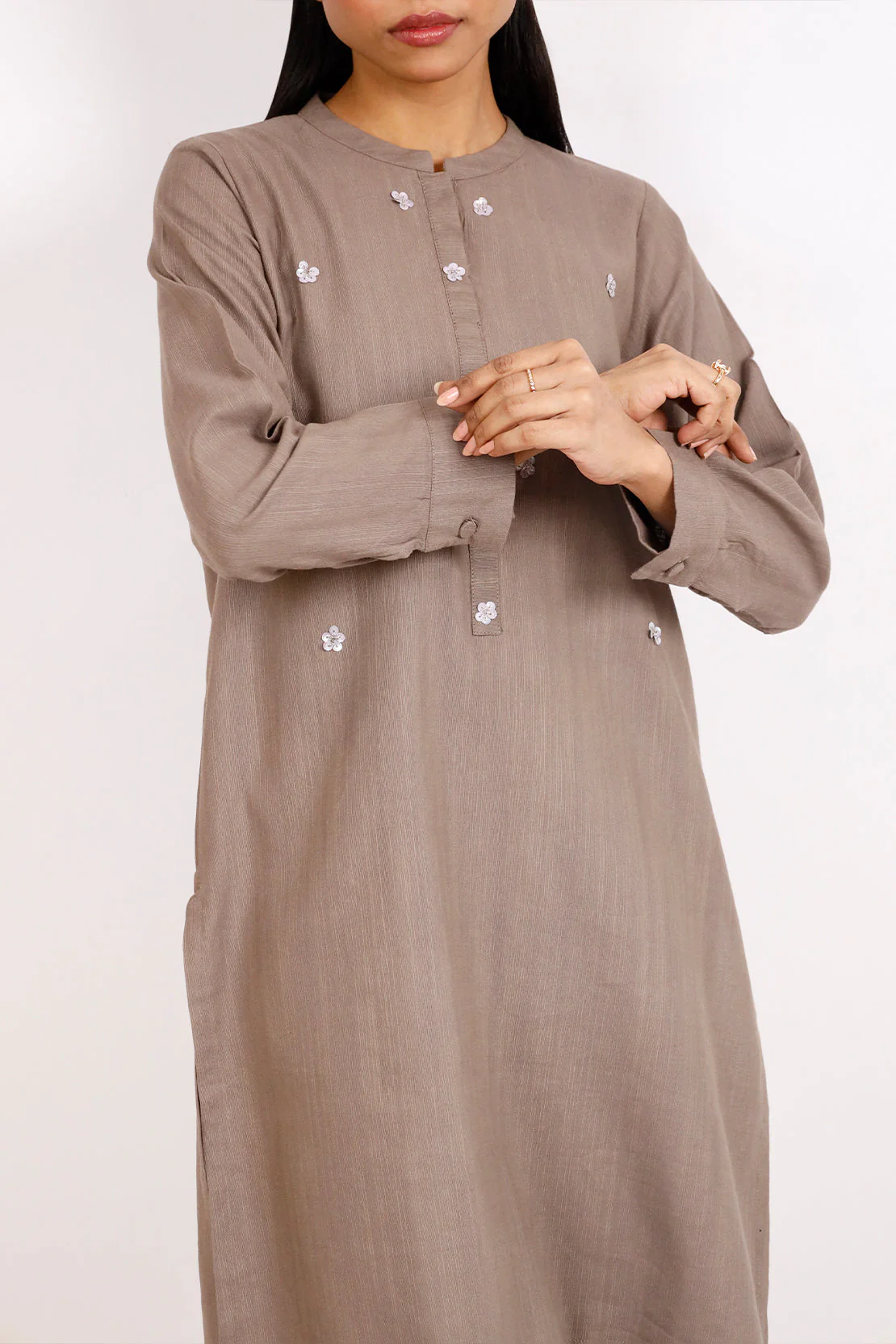 Solid Slub Viscose Stitched 2 Piece (Shirt/Trouser) - Image 4