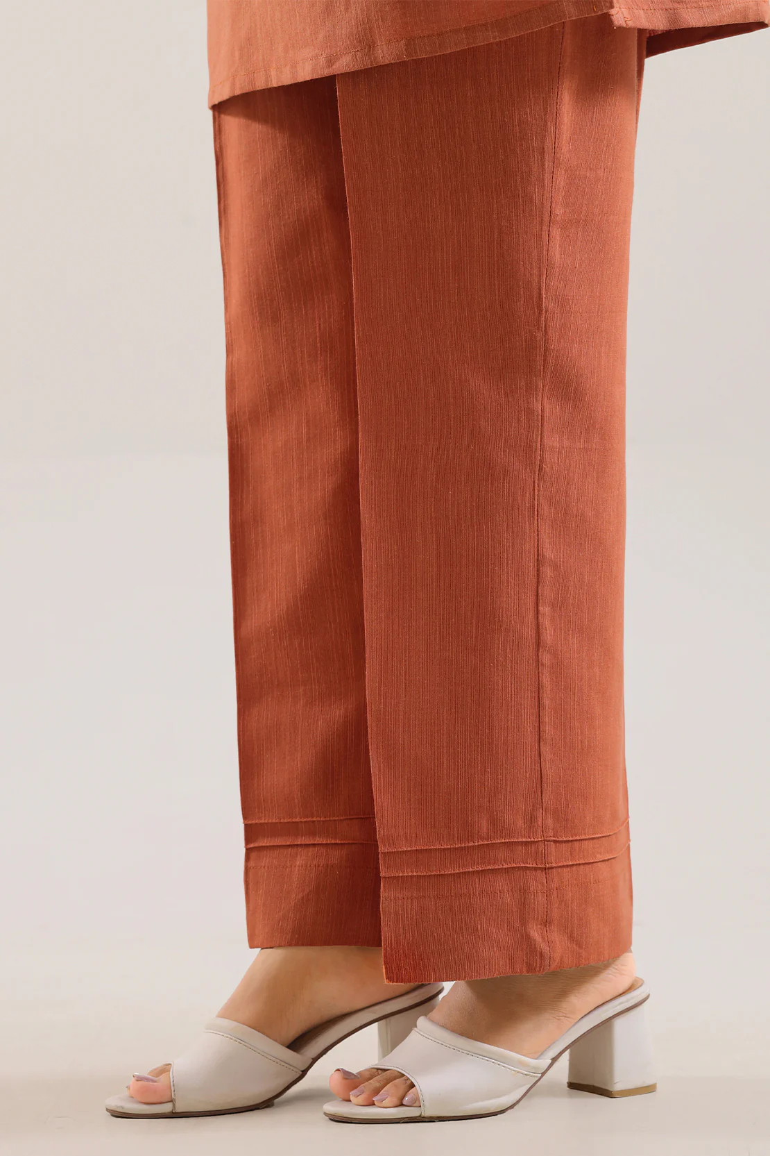 Solid Slub Viscose Stitched 2 Piece (Shirt/Trouser) - Image 6