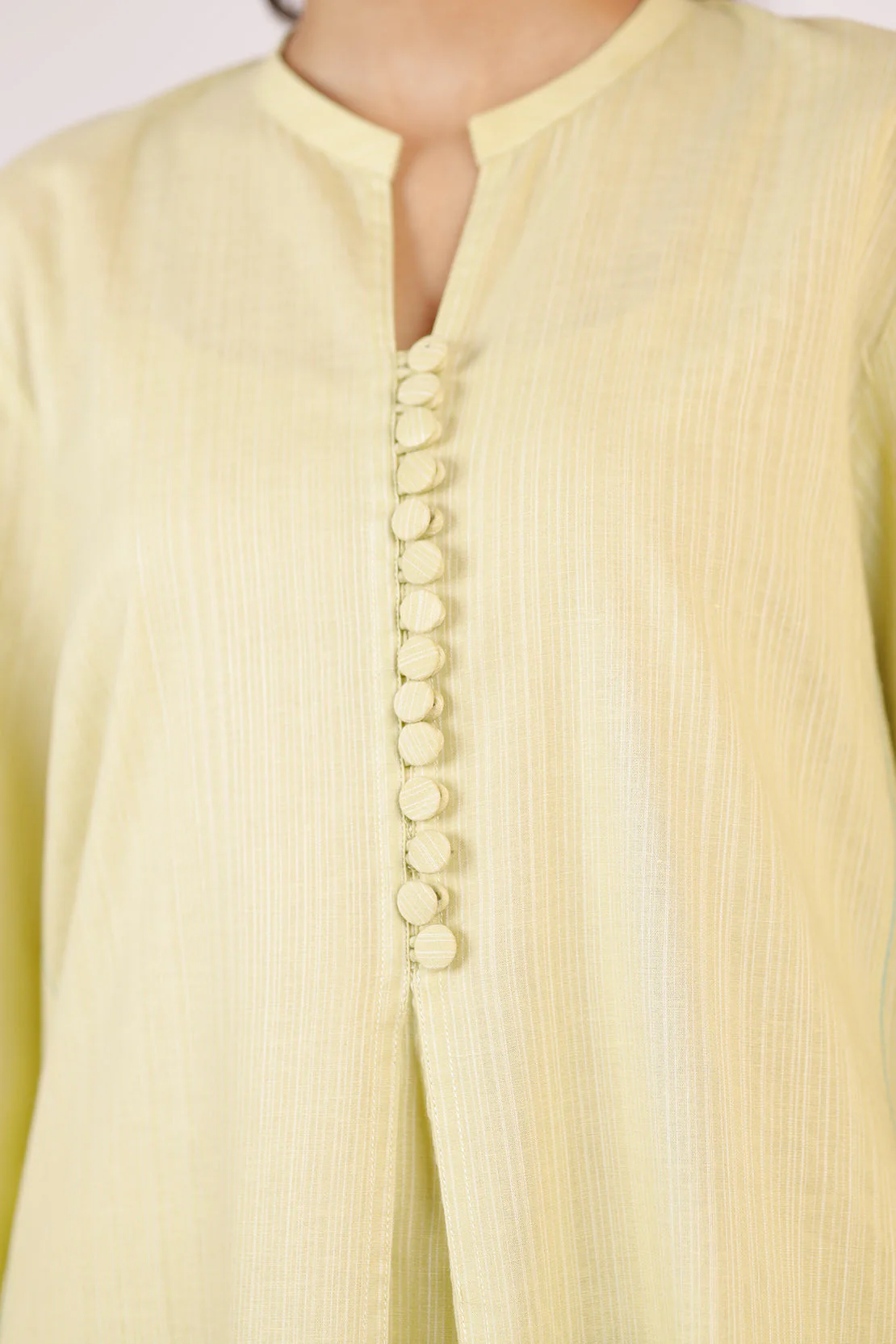 Solid Slub Viscose Stitched 2 Piece (Shirt/Trouser) - Image 3