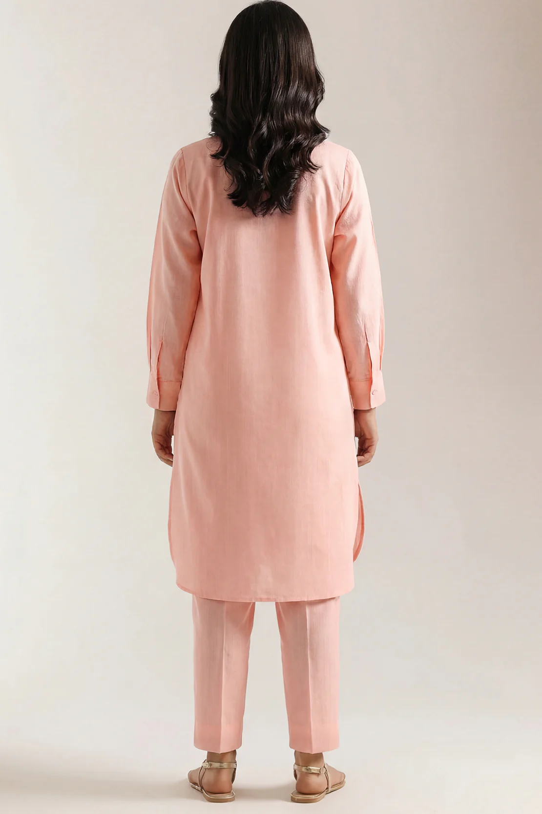 Solid Slub Viscose Stitched 2 Piece (Shirt/Trouser) - Image 3