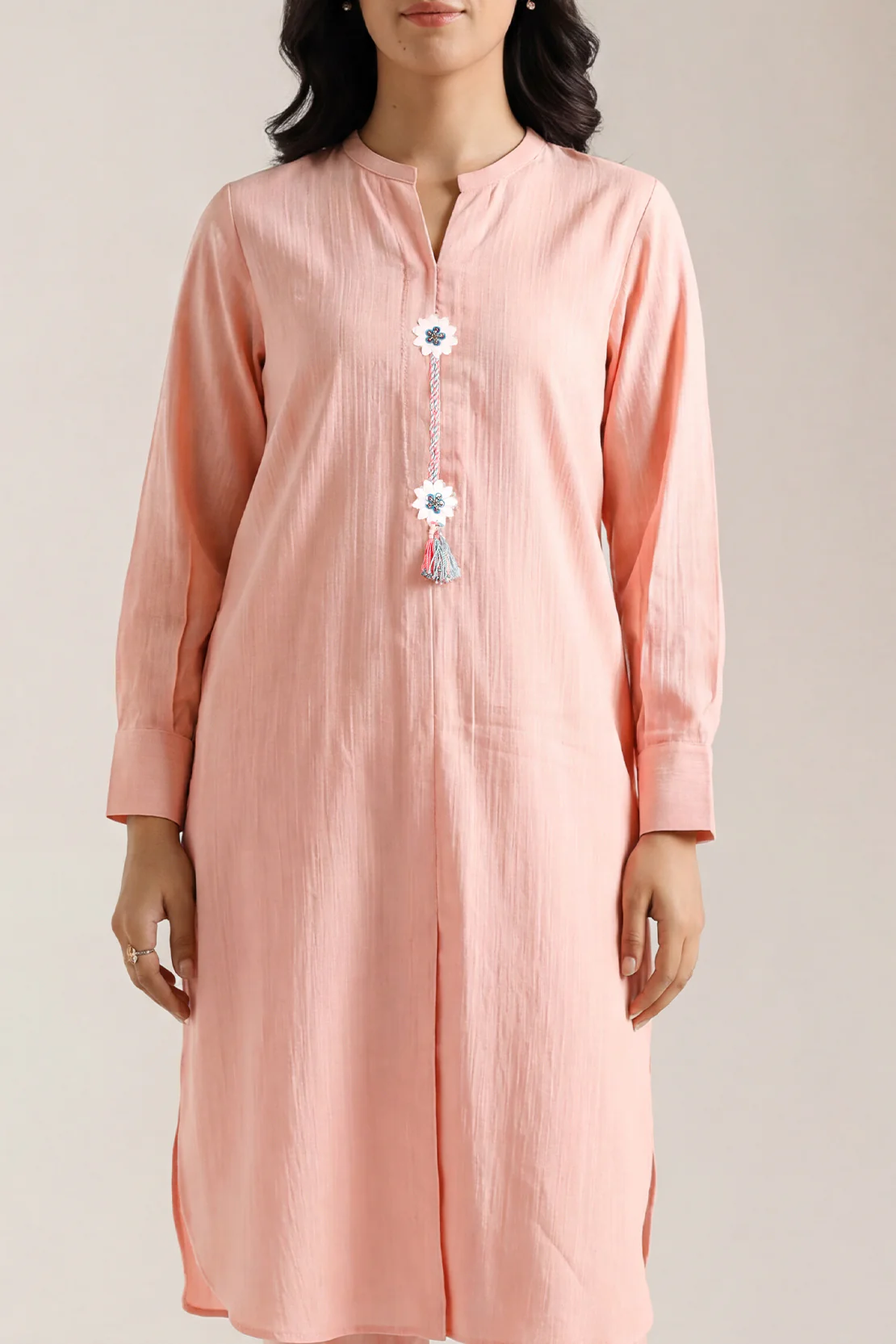Solid Slub Viscose Stitched 2 Piece (Shirt/Trouser) - Image 4
