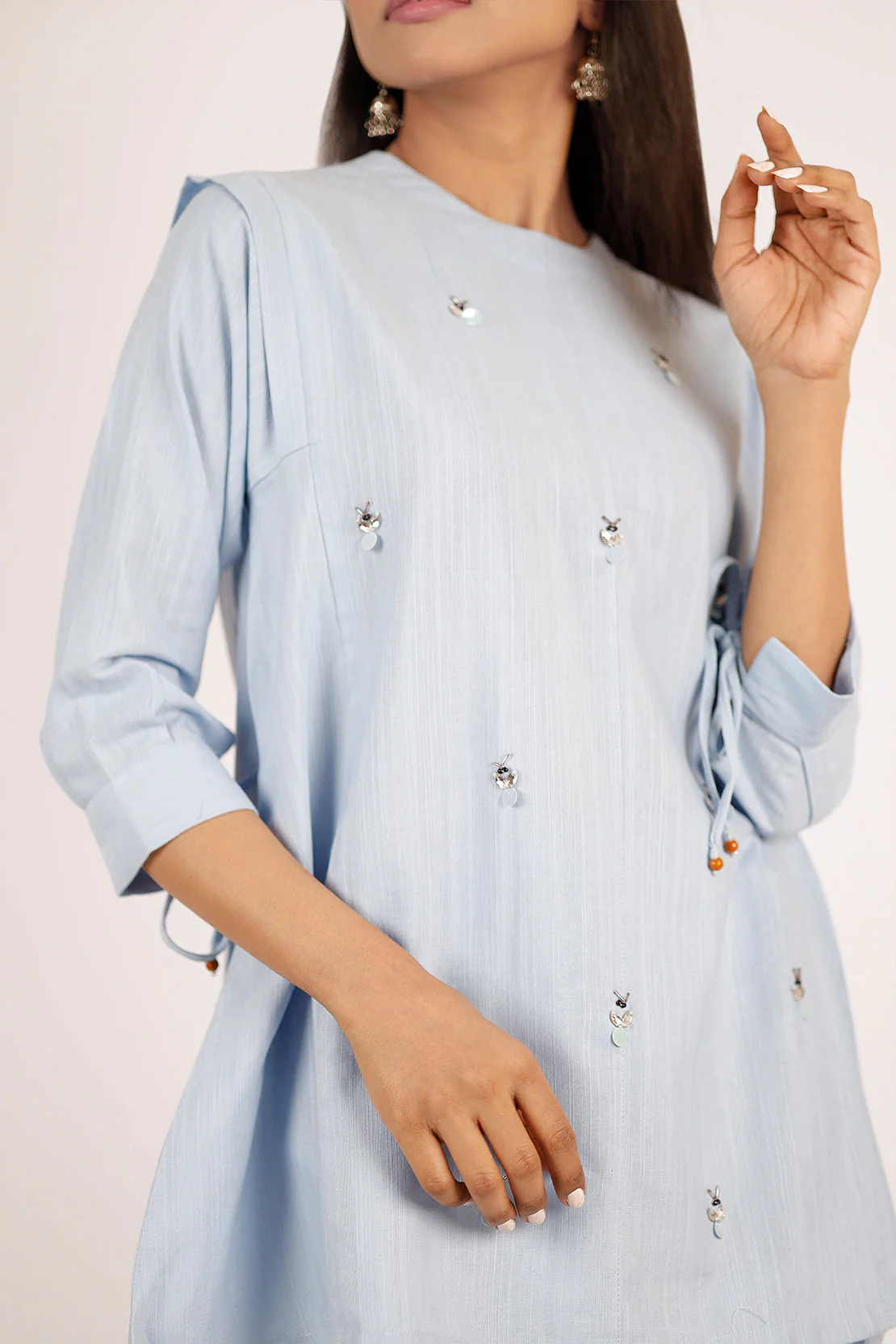 Solid Slub Viscose Stitched 2 Piece (Shirt/Trouser) - Image 4