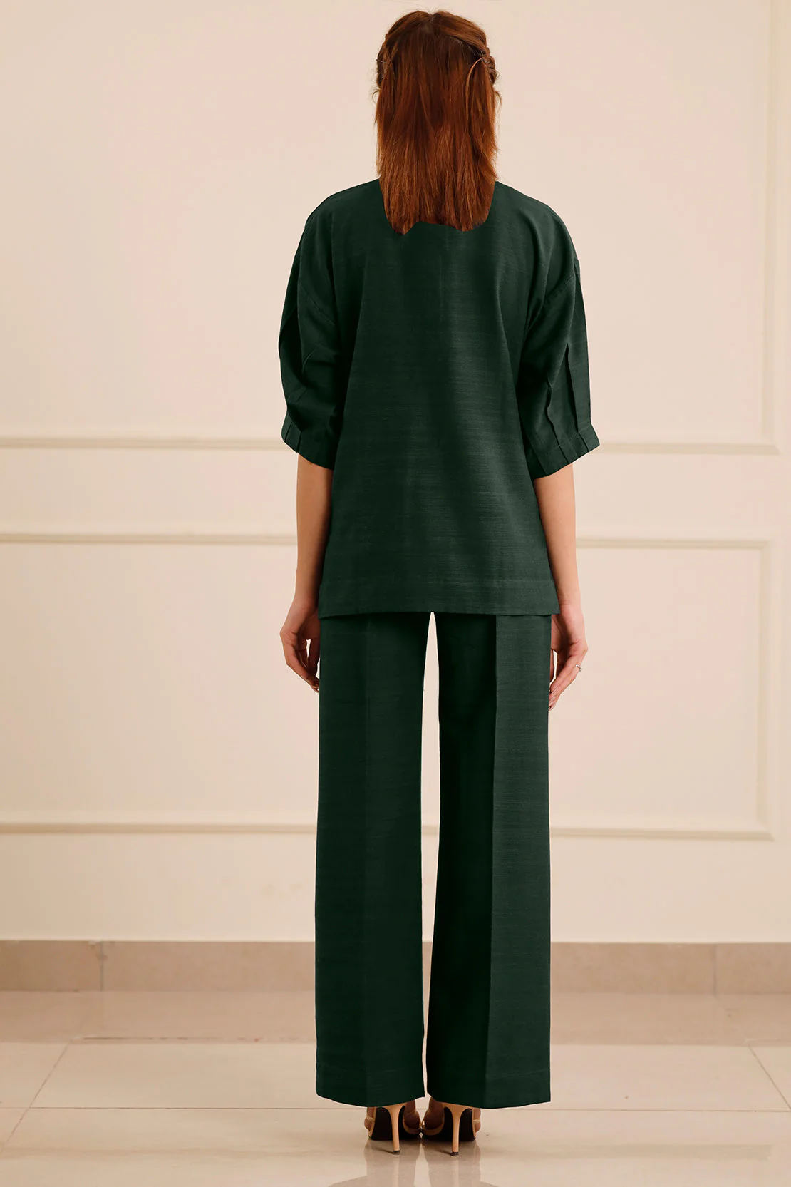 Solid Slub Viscose Stitched 2 Piece (Shirt/Trouser) - Image 6