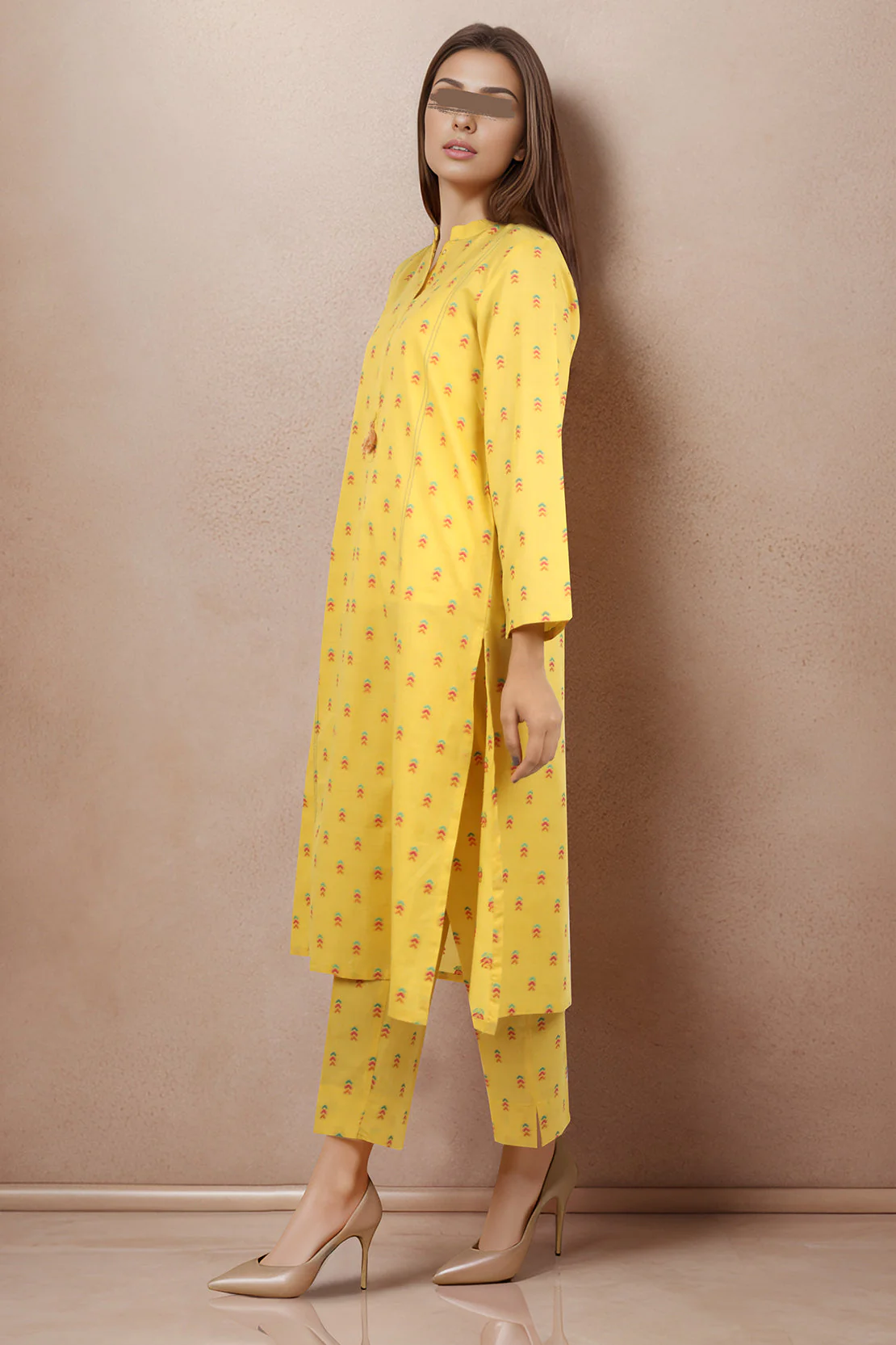 Solid Slub Viscose Stitched 2 Piece (Shirt/Trouser) - Image 2