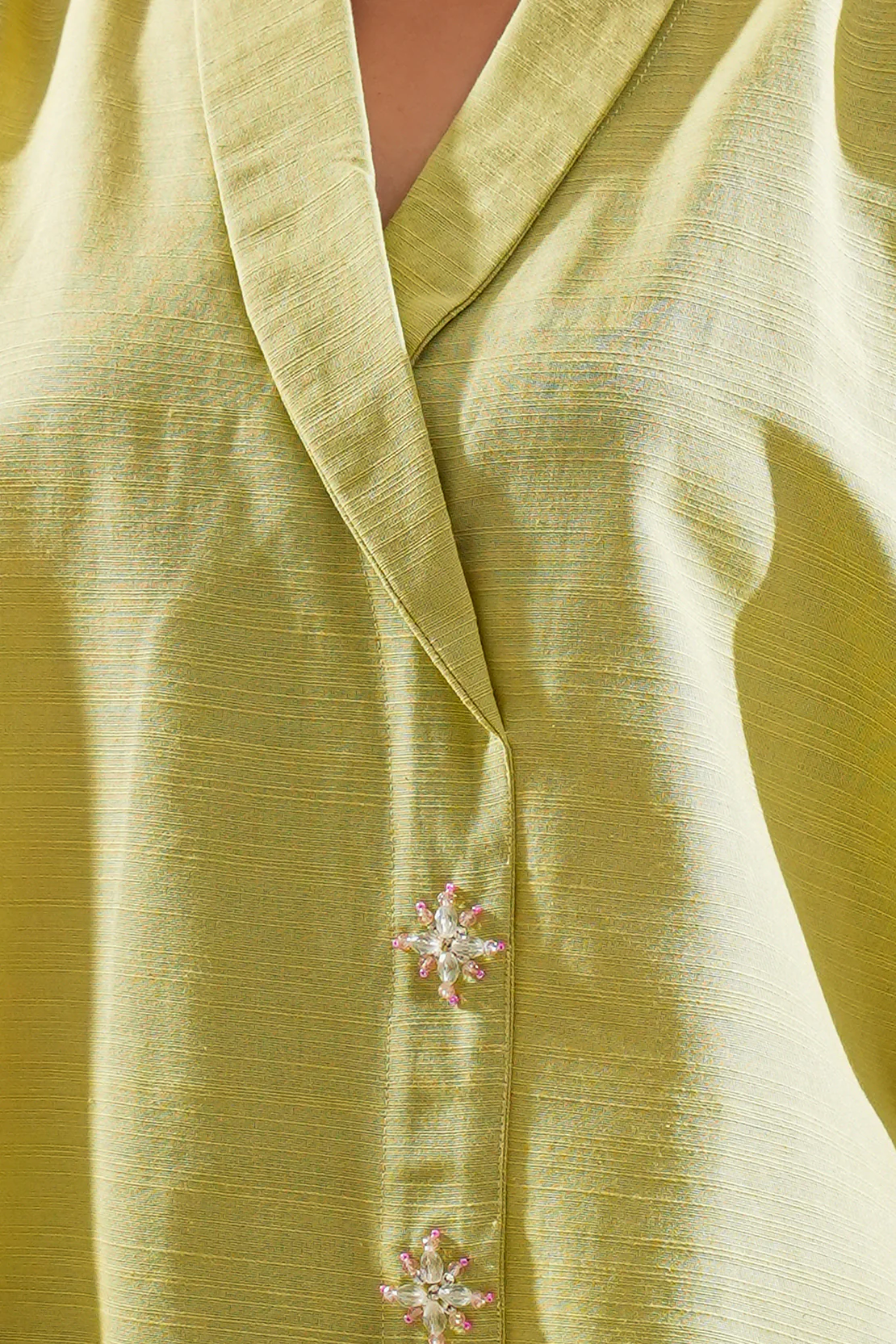 Solid Slub Viscose Stitched 2 Piece (Shirt/Trouser) - Image 4