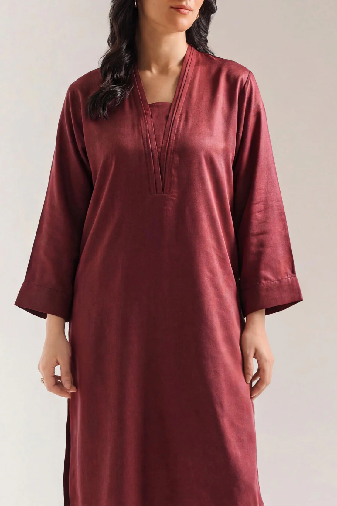 Solid Smooth Flow Stitched 2 Piece (Shirt/Trouser) - Image 2