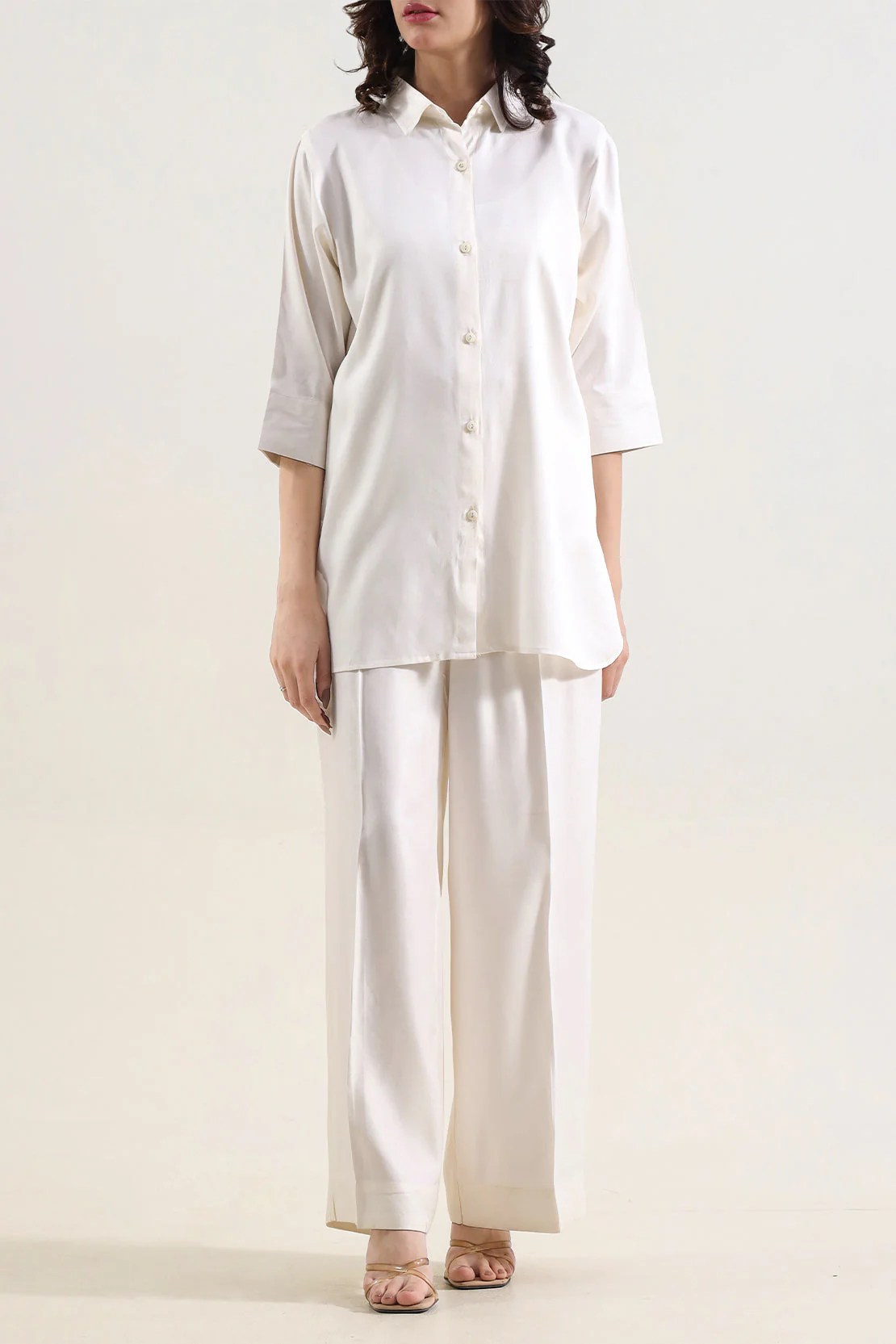 Solid Smooth Flow Stitched 2 Piece (Shirt/Trouser)