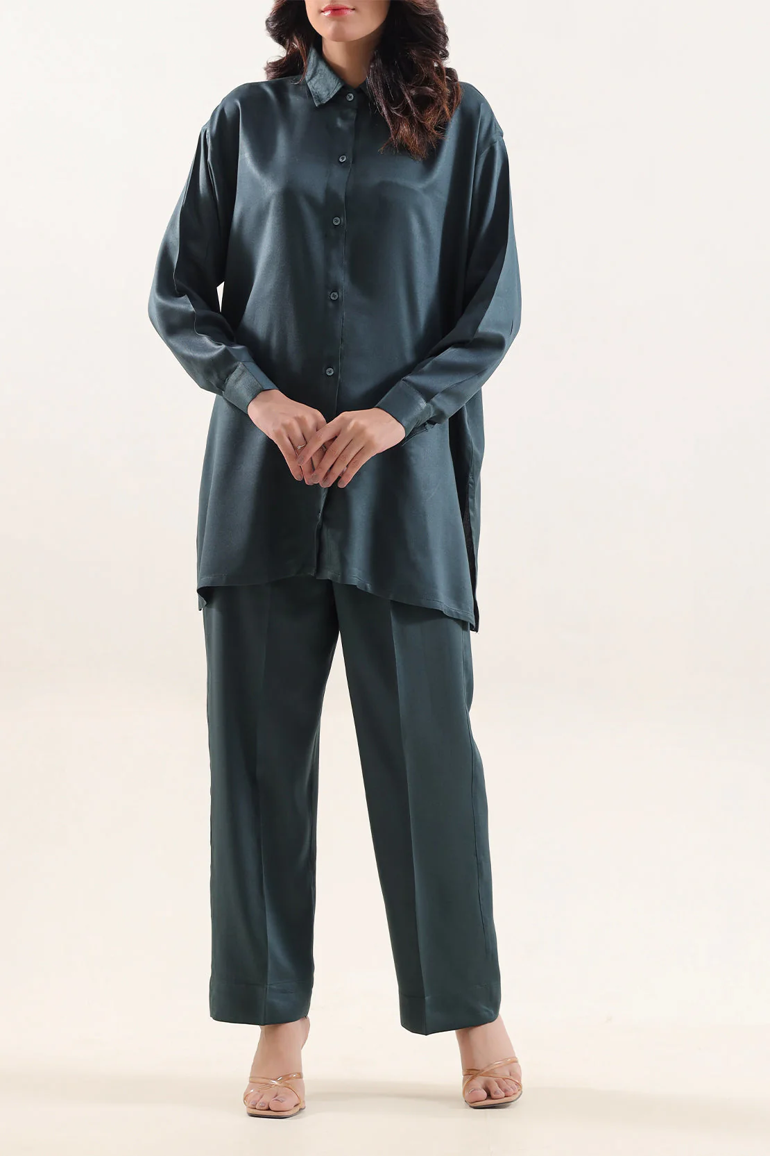 Solid Smooth Flow Stitched 2 Piece (Shirt/Trouser)