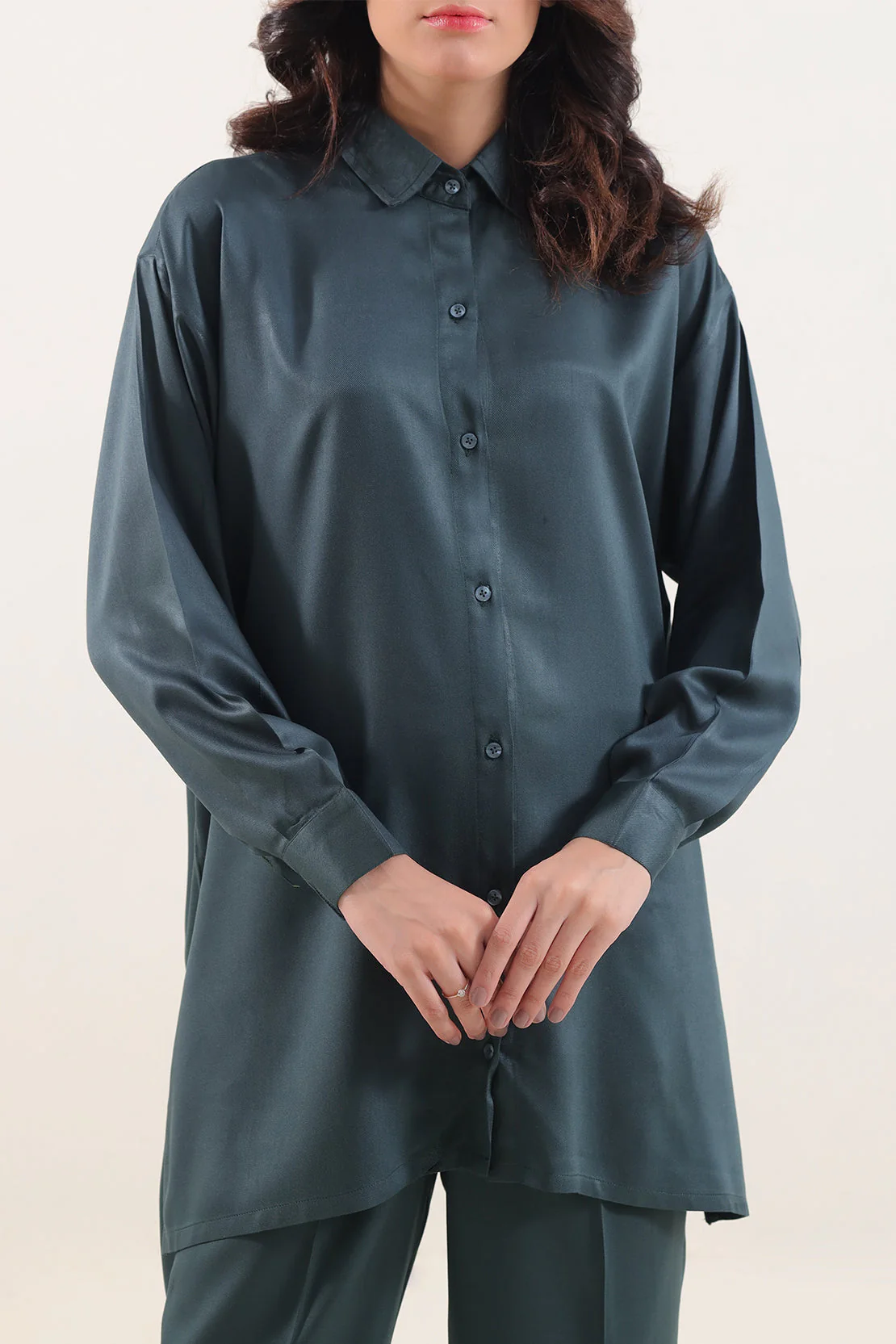 Solid Smooth Flow Stitched 2 Piece (Shirt/Trouser) - Image 2
