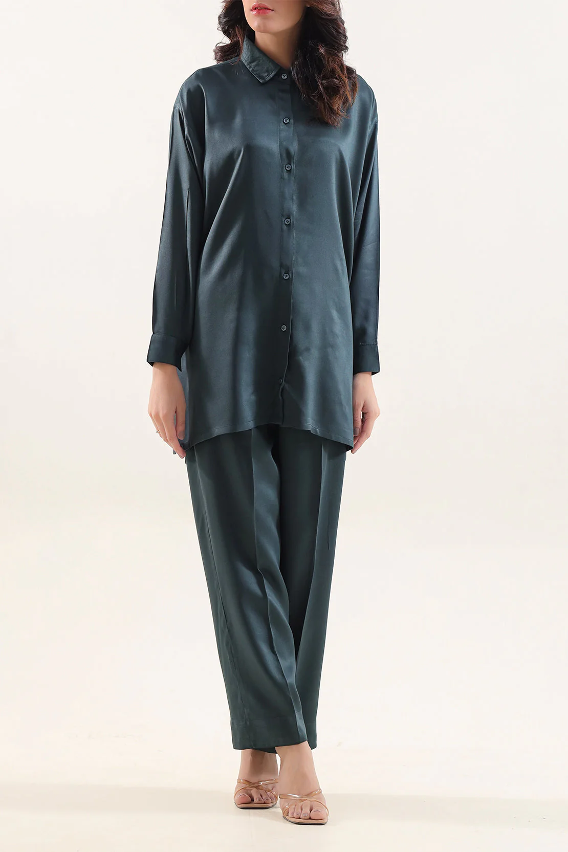 Solid Smooth Flow Stitched 2 Piece (Shirt/Trouser) - Image 3