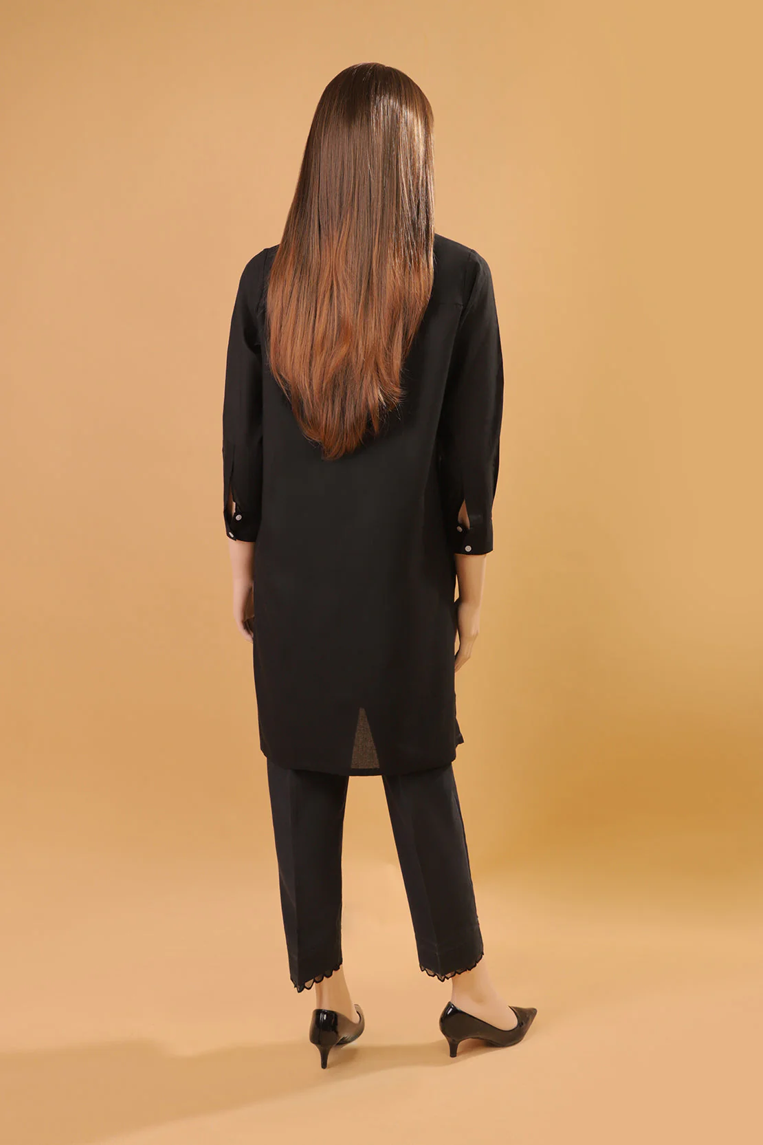 Solid Soft Touch Cotton Stitched Shirt - Image 2