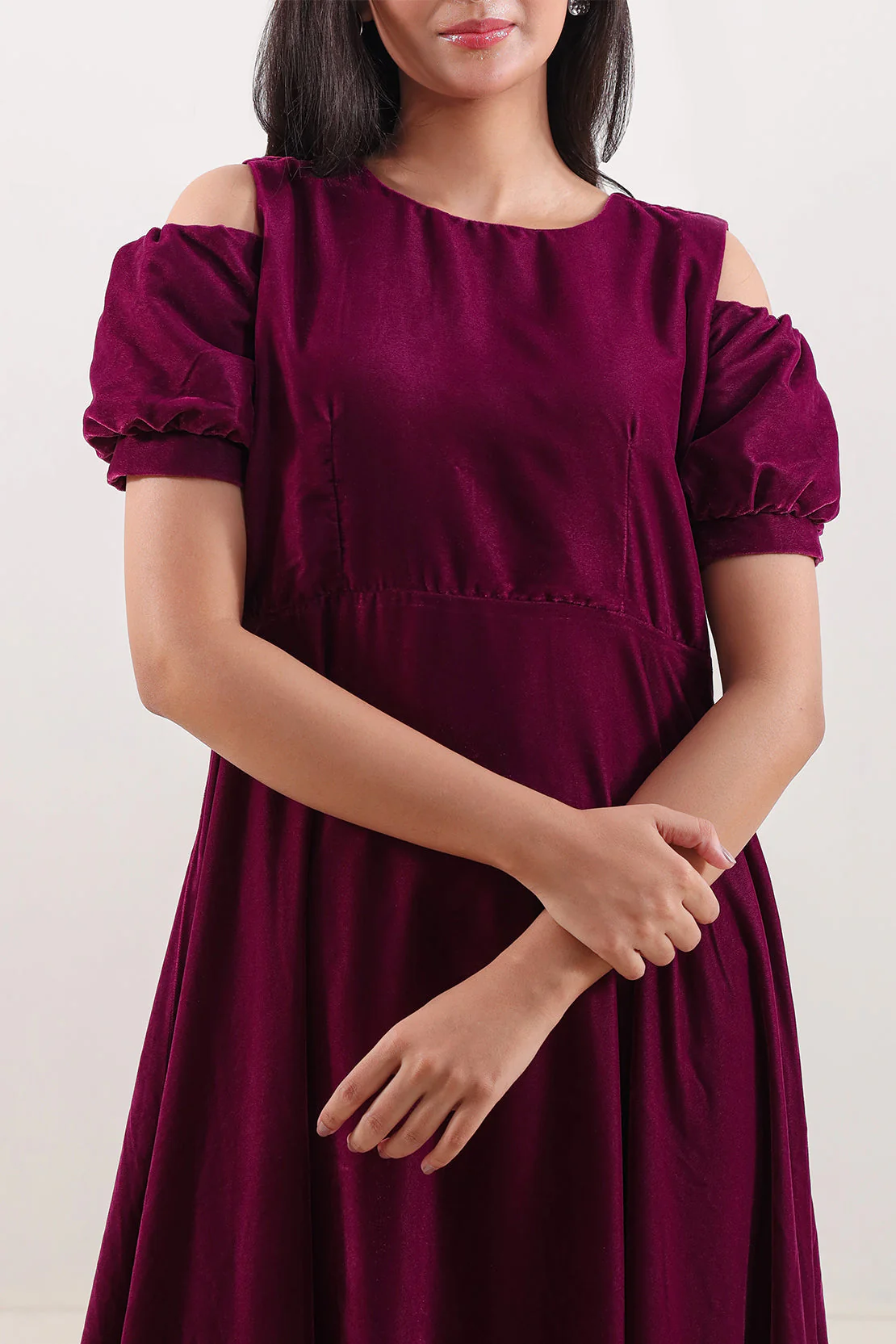 Solid Velvet Stitched Shirt - Image 3