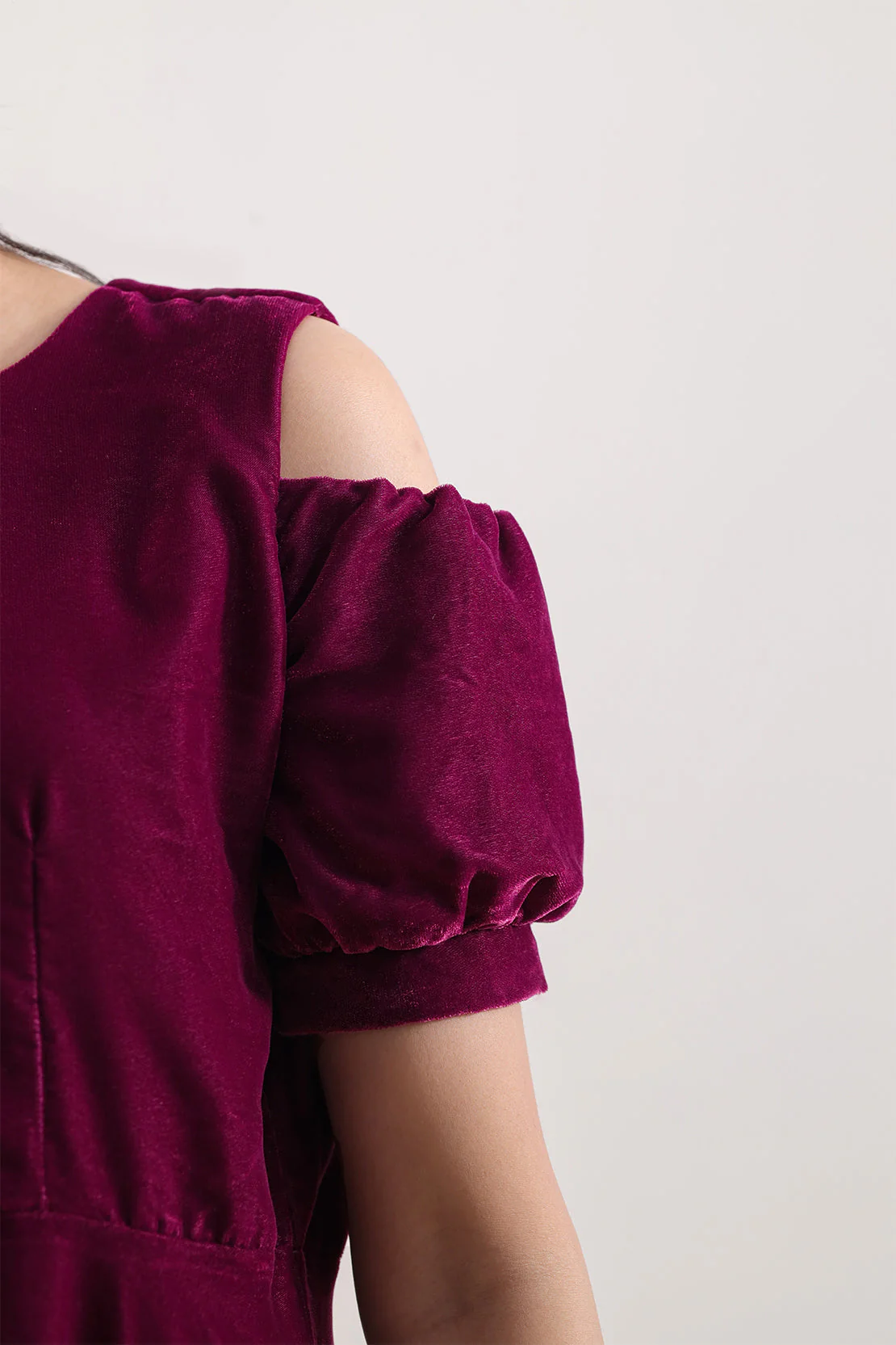 Solid Velvet Stitched Shirt - Image 5