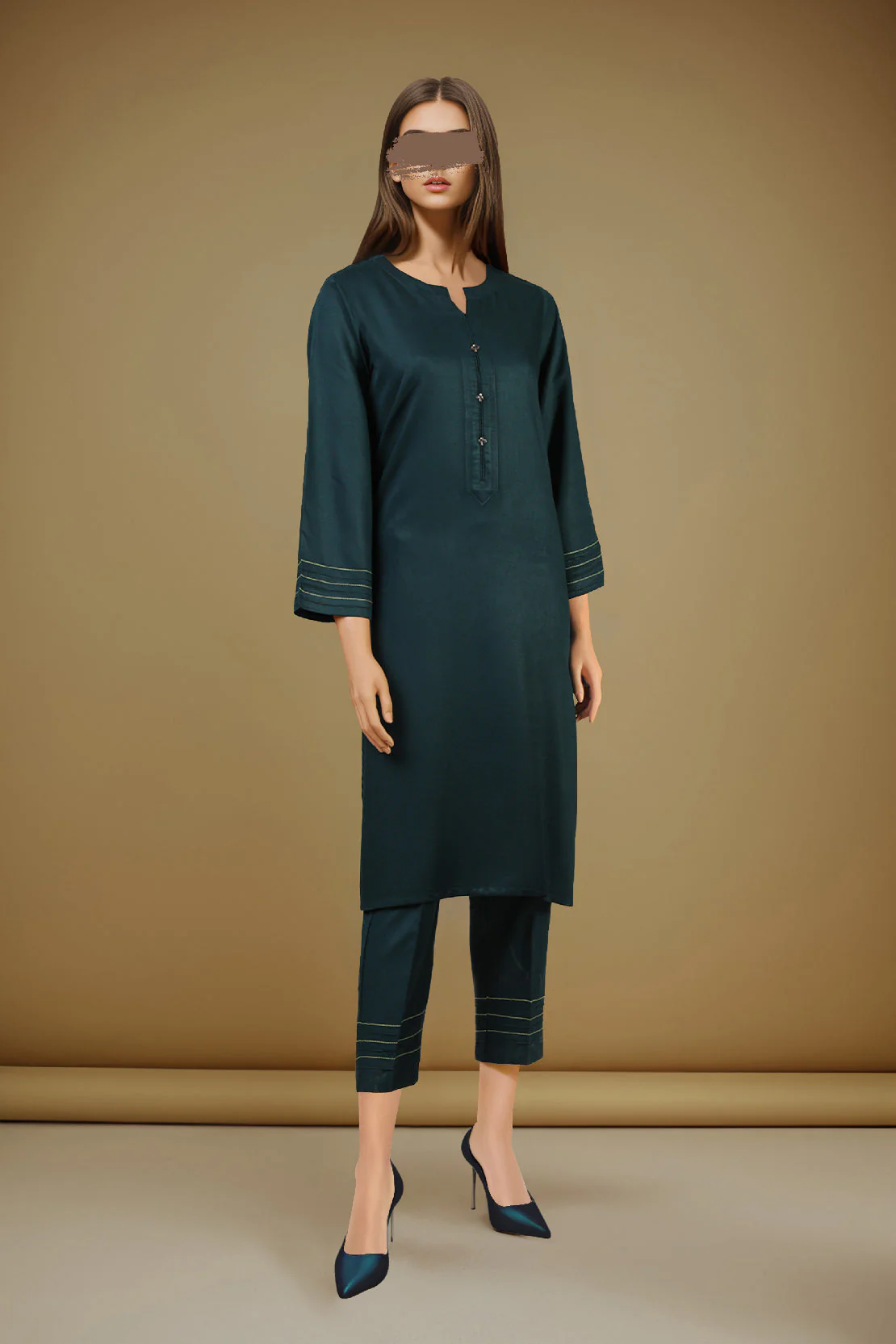 Solid Smooth Flow Stitched 2 Piece (Shirt/Trouser)