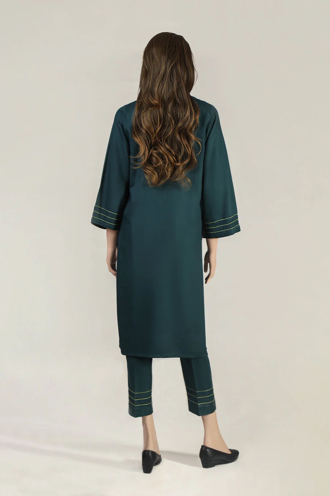 Solid Smooth Flow Stitched 2 Piece (Shirt/Trouser) - Image 2
