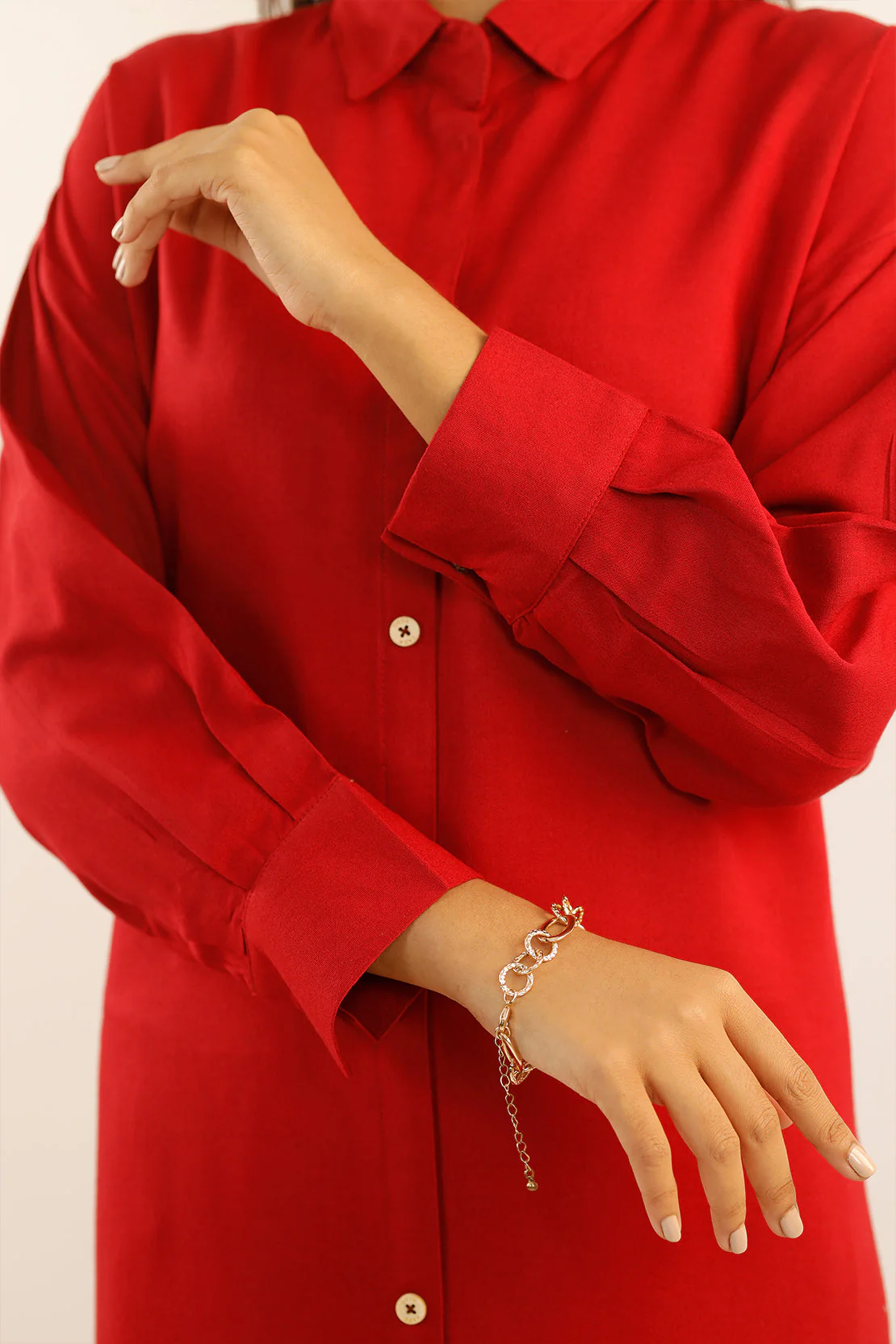 Solid Viscose Twill Stitched Shirt - Image 8
