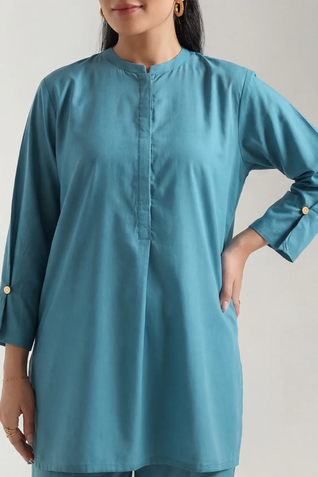 Solid Wash N Wear Stitched 2 Piece (Shirt/Trouser) - Image 2