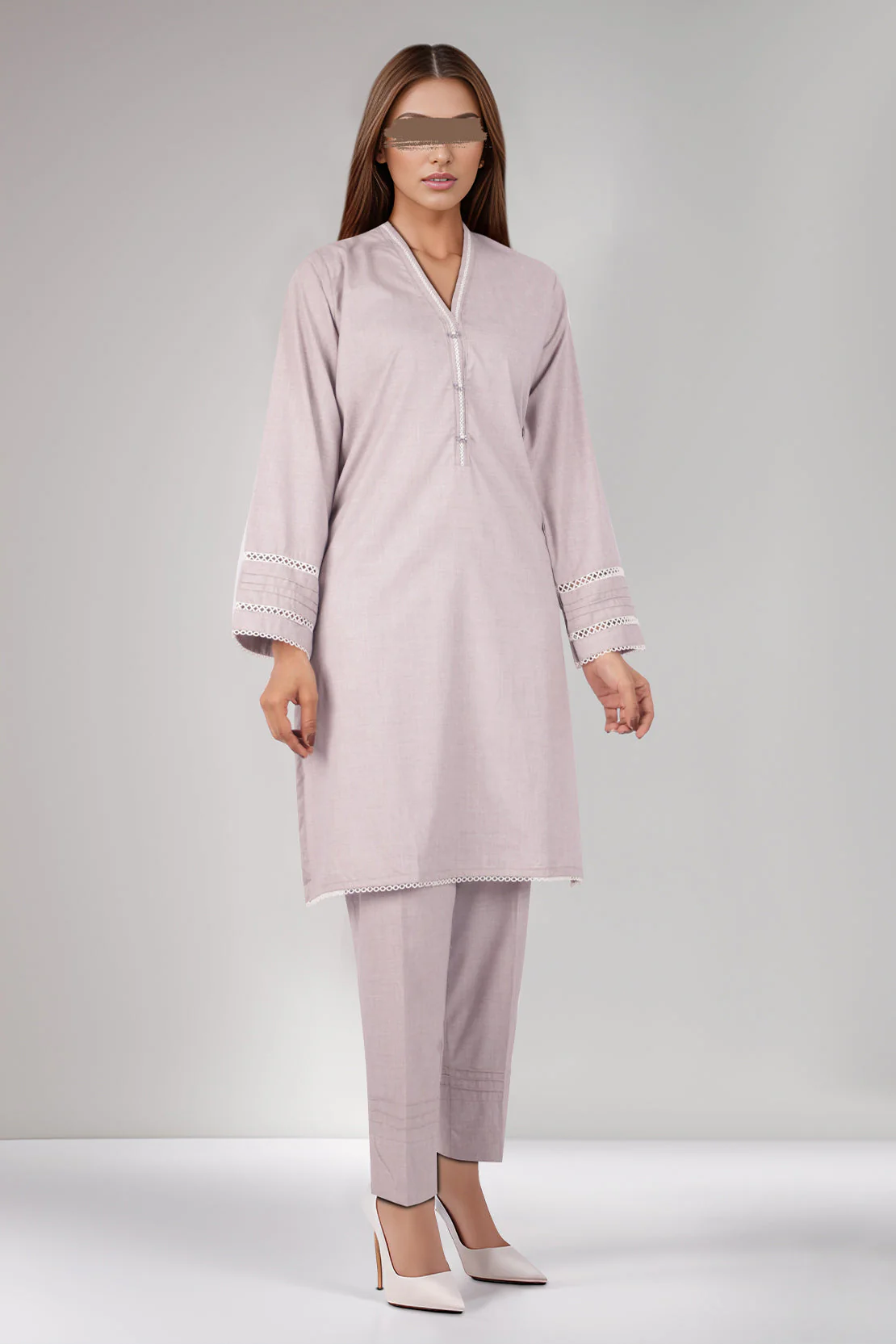 Solid Wash N Wear Stitched 2 Piece (Shirt/Trouser)