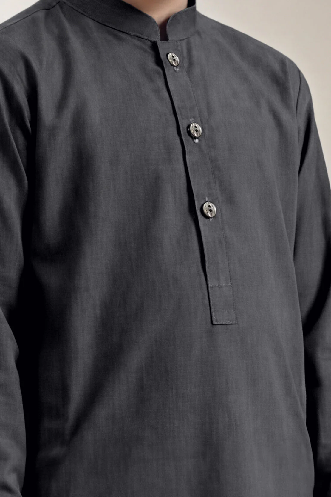 Solid Wash N Wear Stitched 2 Piece (Shirt/Trouser)  For Boys - Image 4