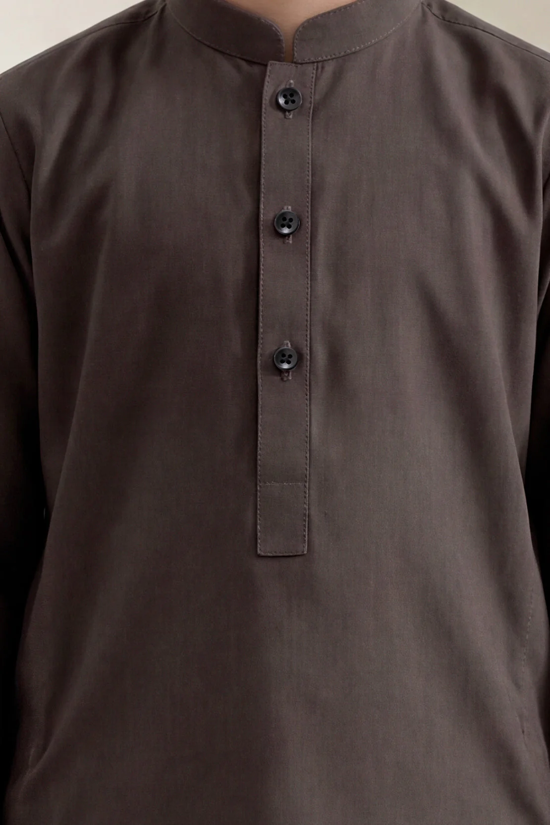 Solid Wash N Wear Stitched 2 Piece (Shirt/Trouser)  For Boys - Image 4