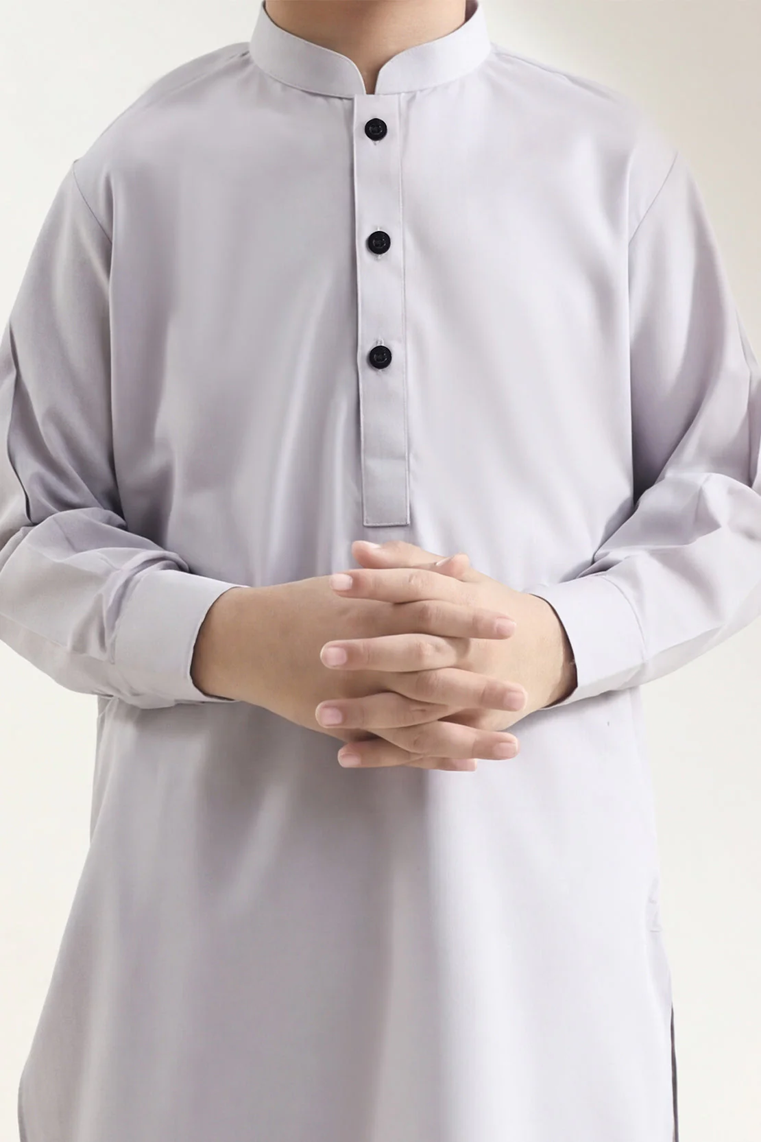 Solid Wash N Wear Stitched 2 Piece (Shirt/Trouser) For Boys - Image 3