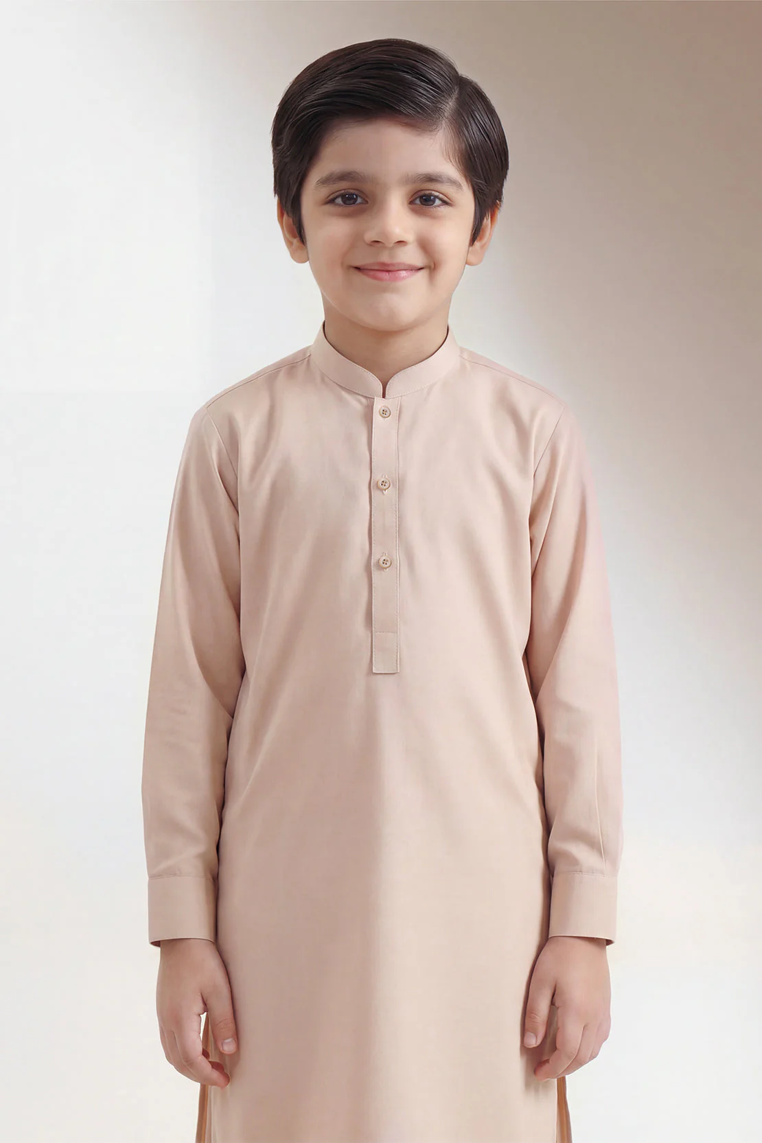 Solid Wash N Wear Stitched 2 Piece (Shirt/Trouser) For Boys - Image 3