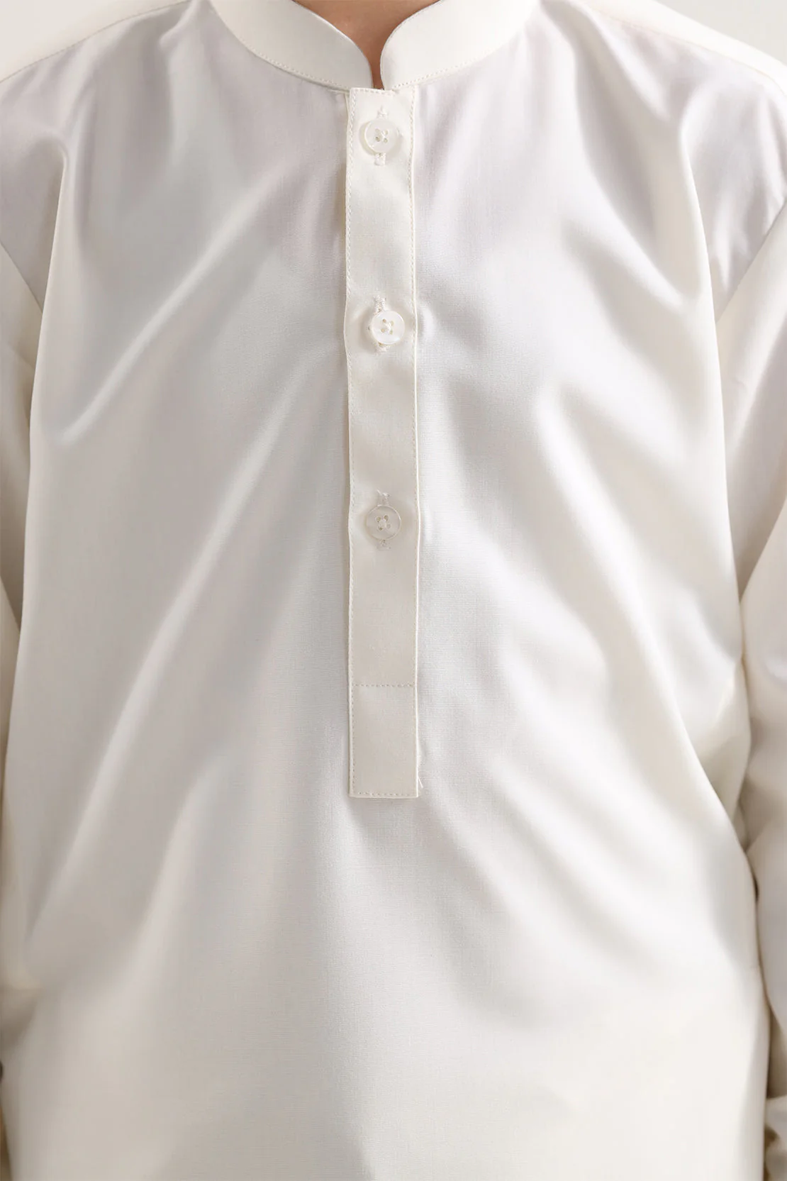 Solid Wash N Wear Stitched 2 Piece (Shirt/Trouser) For Boys - Image 3