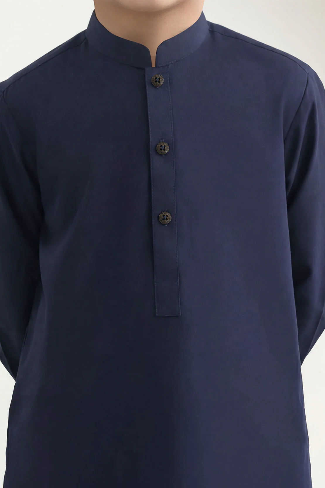 Solid Wash N Wear Stitched 2 Piece (Shirt/Trouser)  For Boys - Image 4