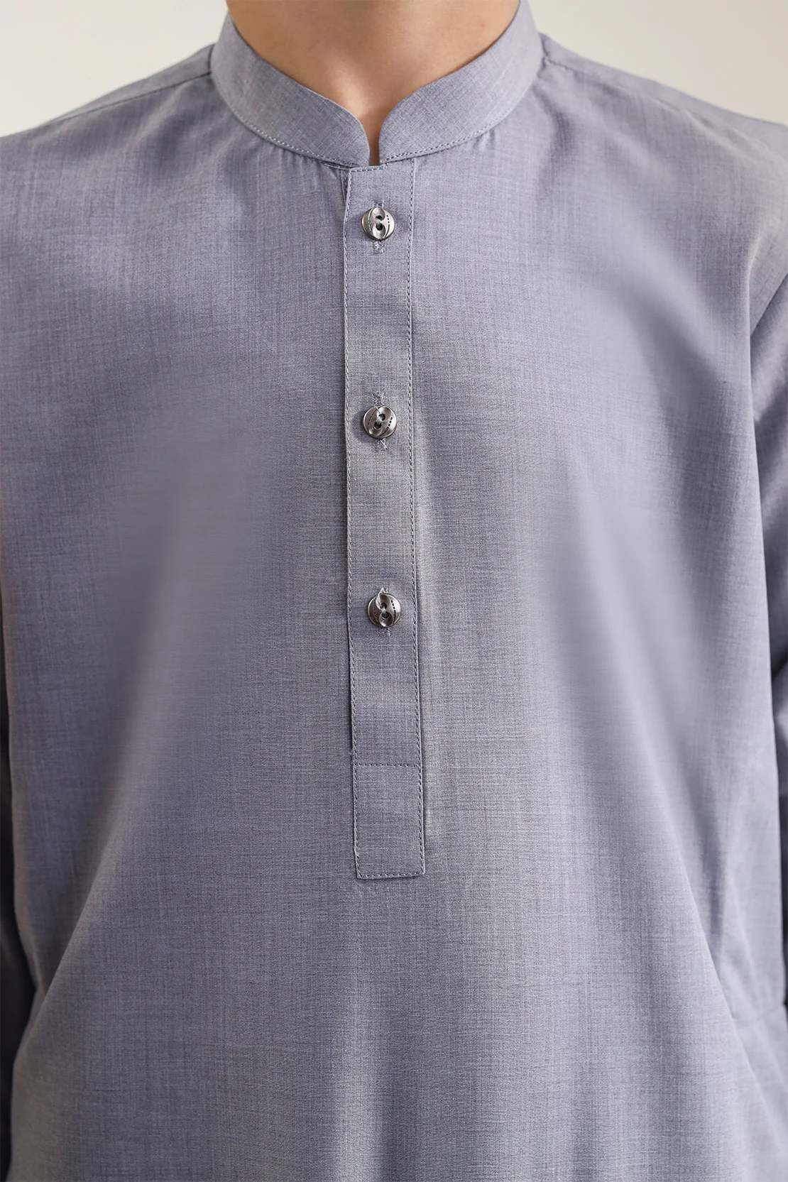 Solid Wash N Wear Stitched 2 Piece (Shirt/Trouser) For Boys - Image 4