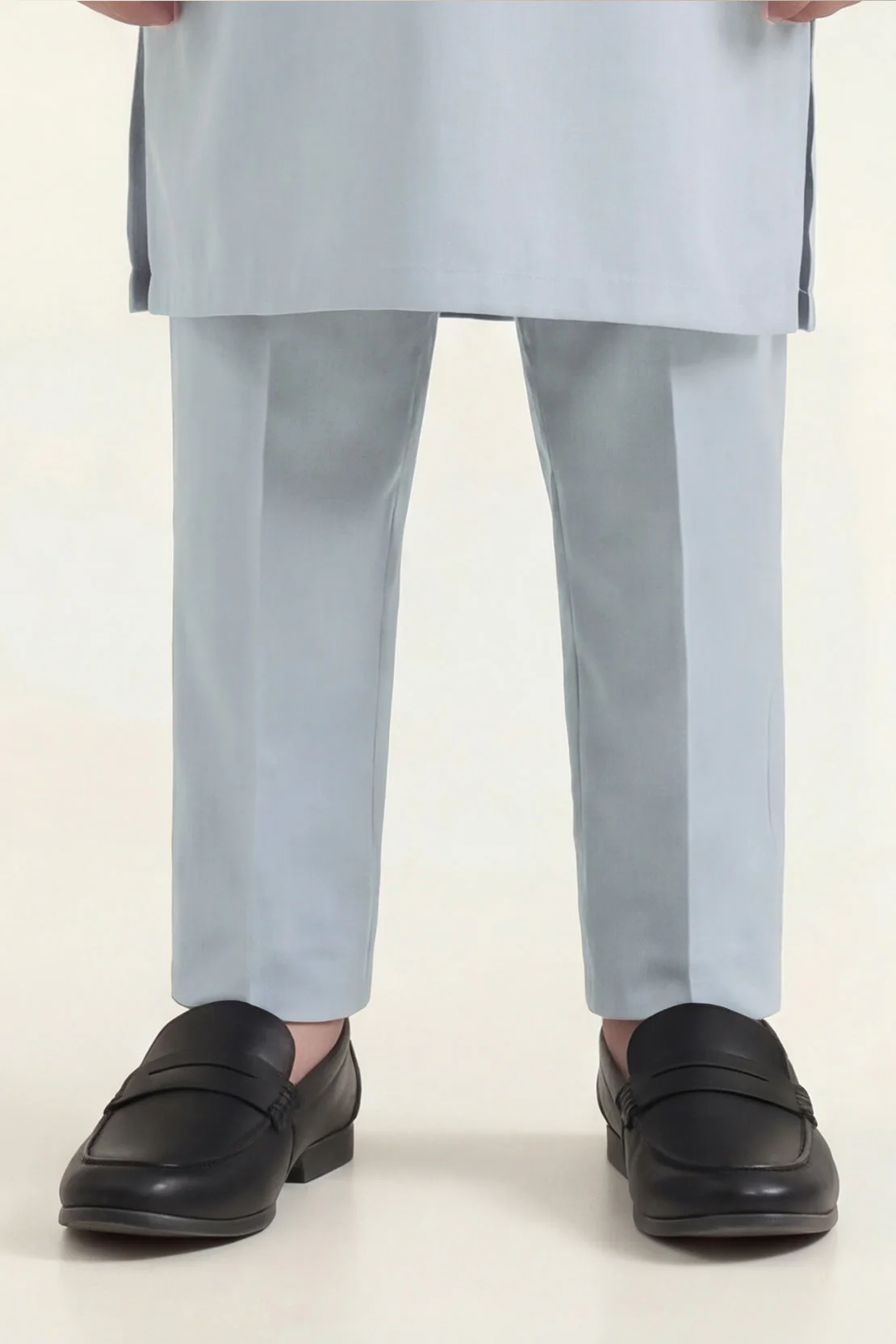 Solid Wash N Wear Stitched 2 Piece (Shirt/Trouser)  For Boys - Image 4