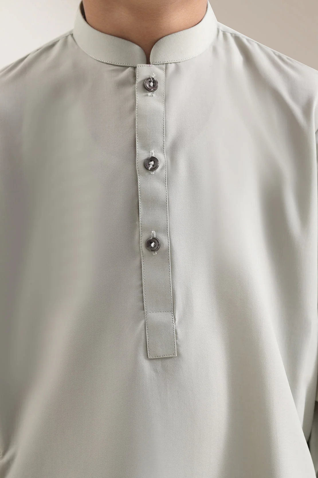 Solid Wash N Wear Stitched 2 Piece (Shirt/Trouser) For Boys - Image 3