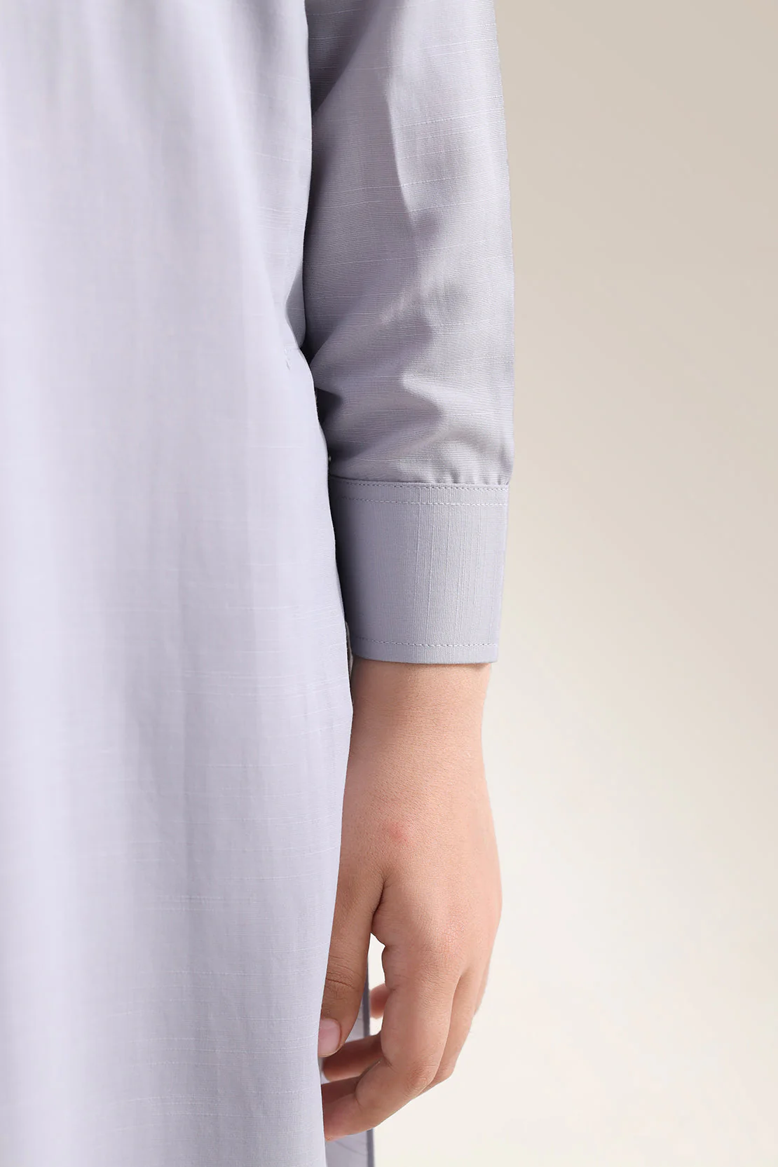Solid Wash N Wear Stitched 2 Piece (Shirt/Trouser)  For Boys - Image 4
