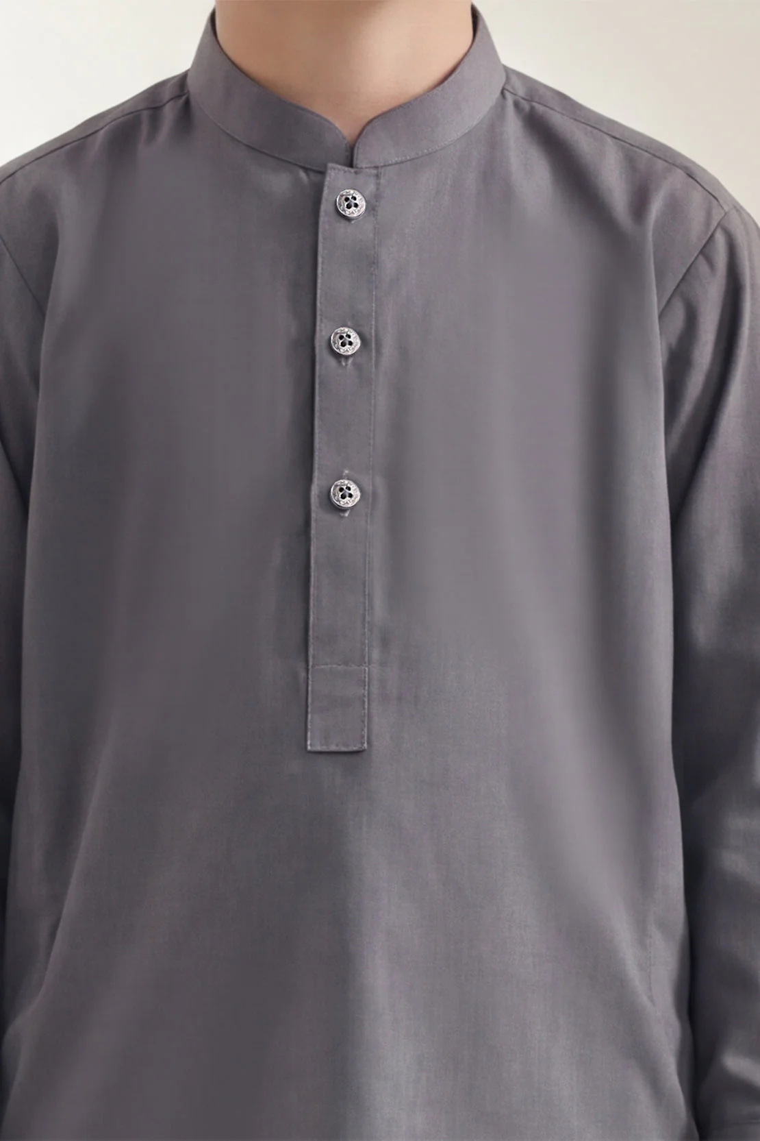 Solid Wash N Wear Stitched 2 Piece (Shirt/Trouser) For Boys - Image 3