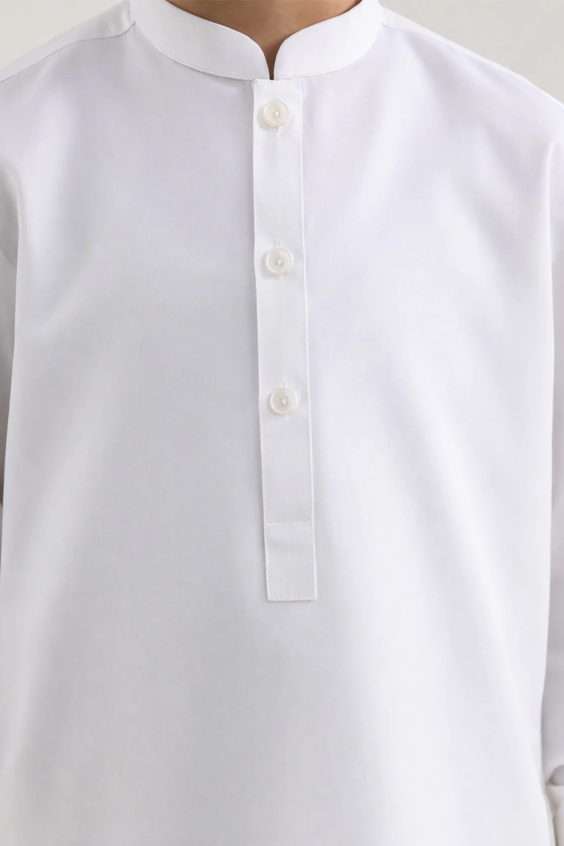 Solid Wash N Wear Stitched 2 Piece (Shirt/Trouser) For Boys - Image 3