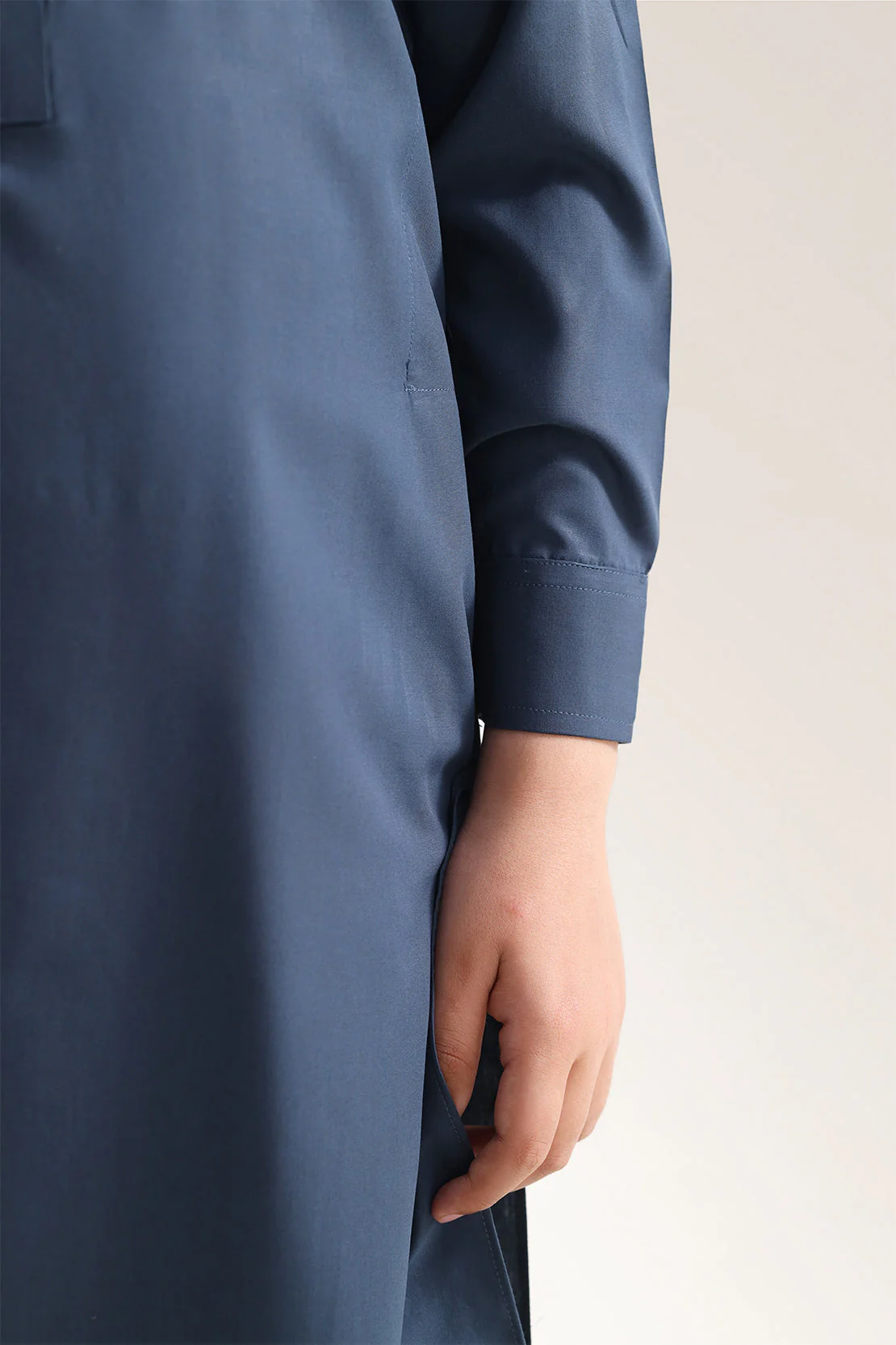 Solid Wash N Wear Stitched 2 Piece (Shirt/Trouser)  For Boys - Image 4