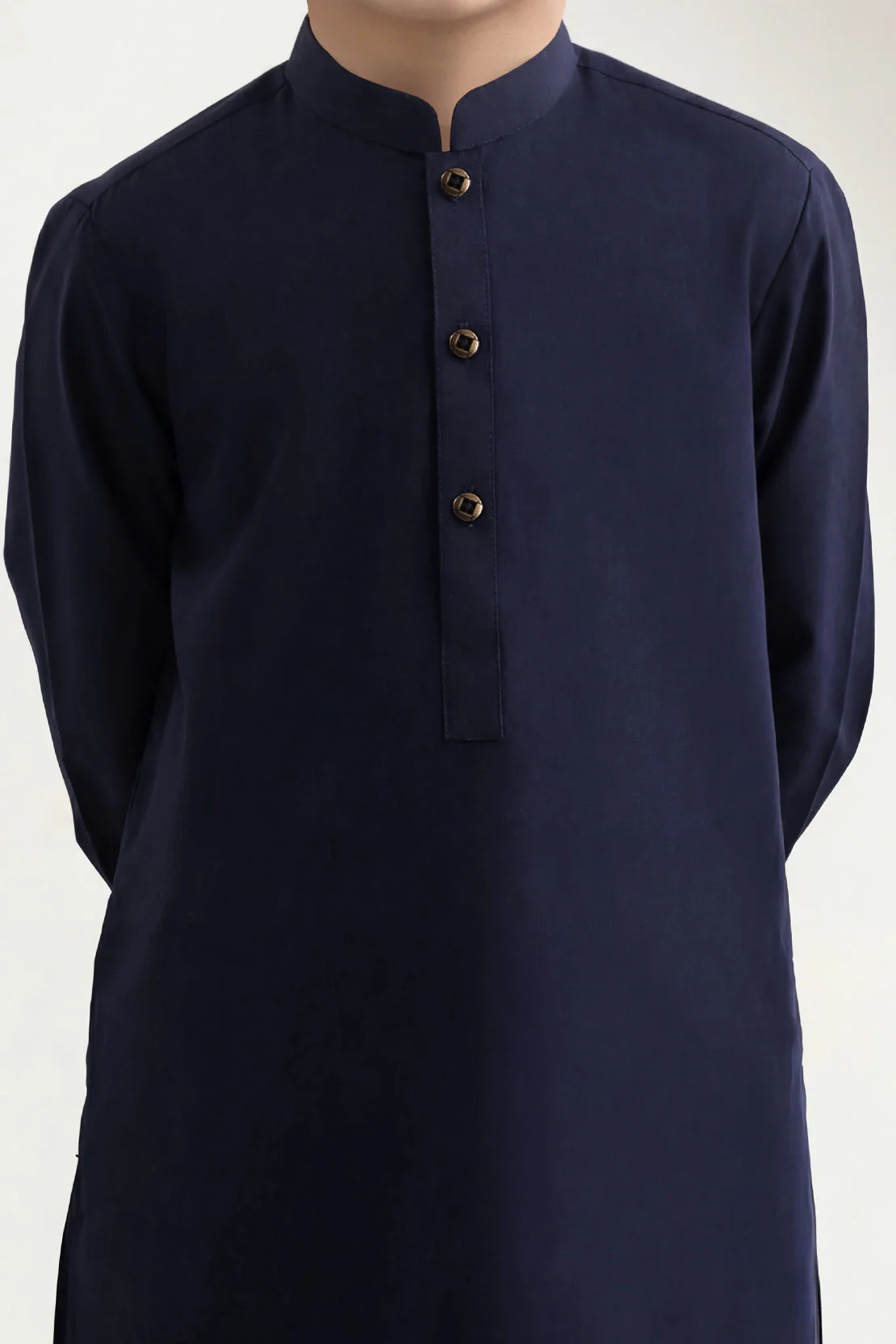 Solid Wash N Wear Stitched 2 Piece (Shirt/Trouser) For Boys - Image 4