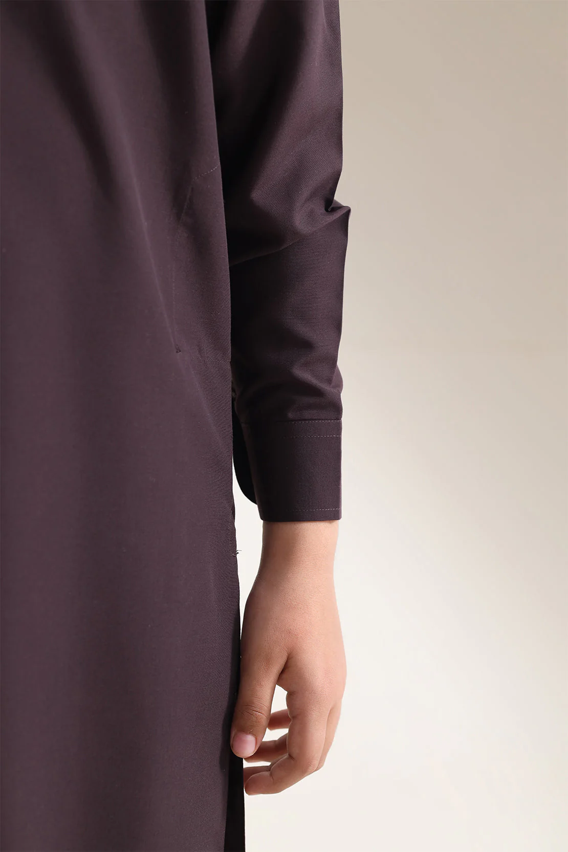 Solid Wash N Wear Stitched 2 Piece (Shirt/Trouser) For Boys - Image 4