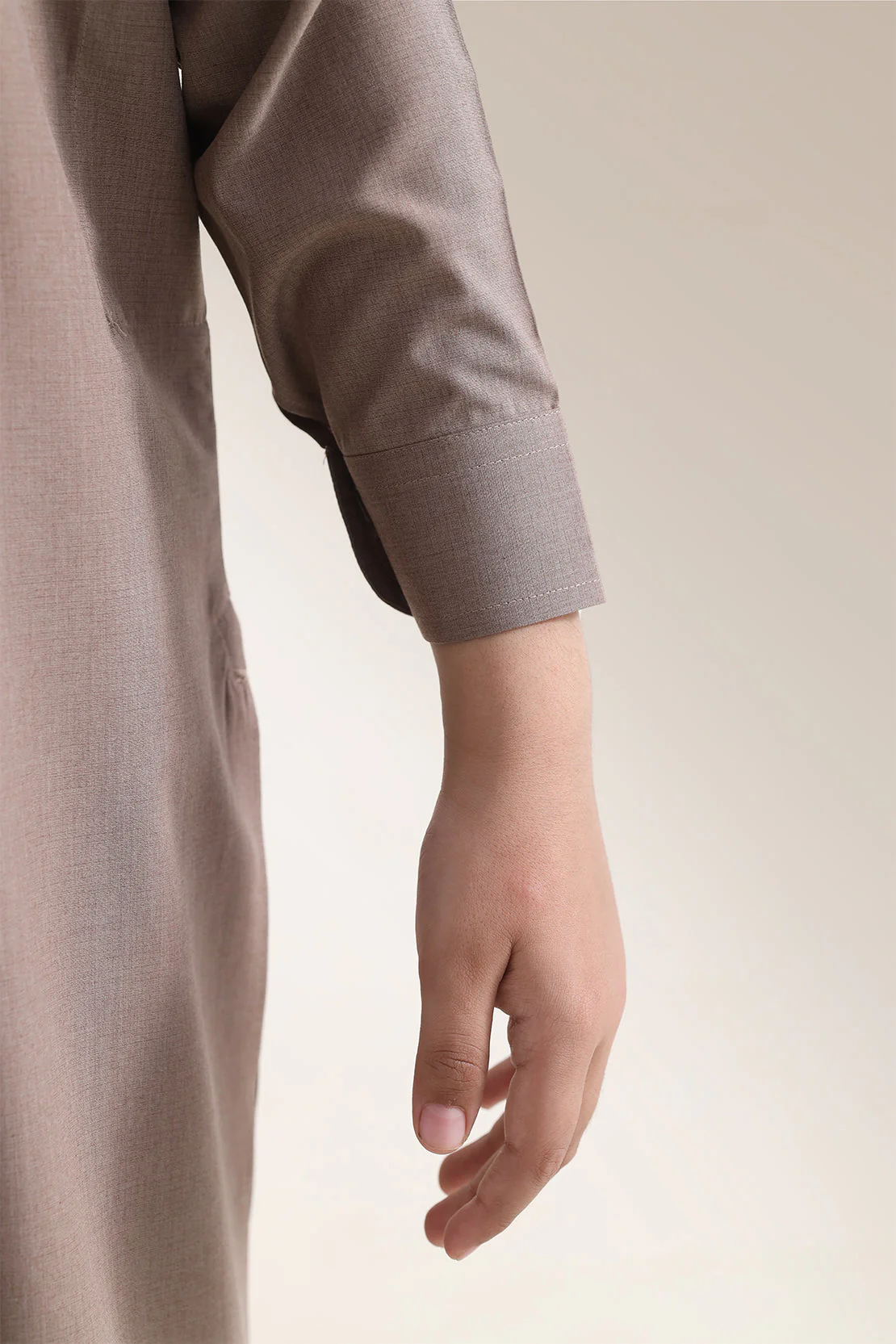 Solid Wash N Wear Stitched 2 Piece (Shirt/Trouser) For Boys - Image 4