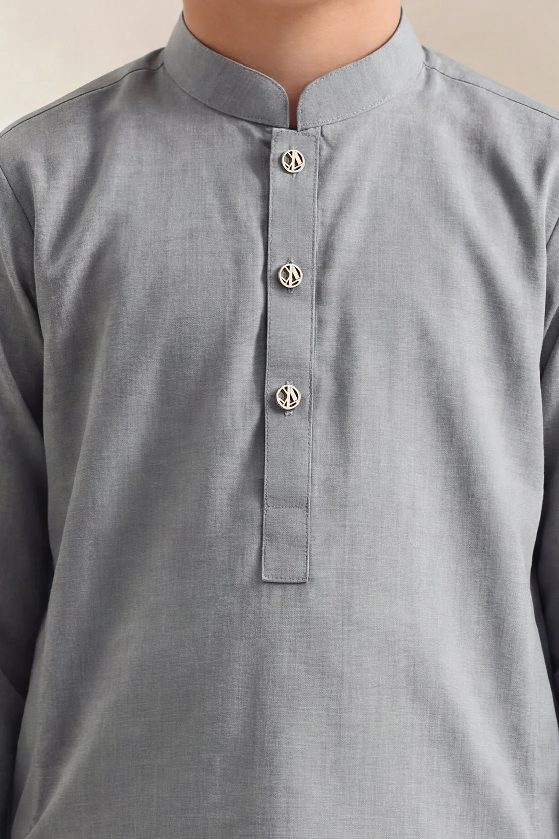 Solid Wash N Wear Stitched 2 Piece (Shirt/Trouser) For Boys - Image 4