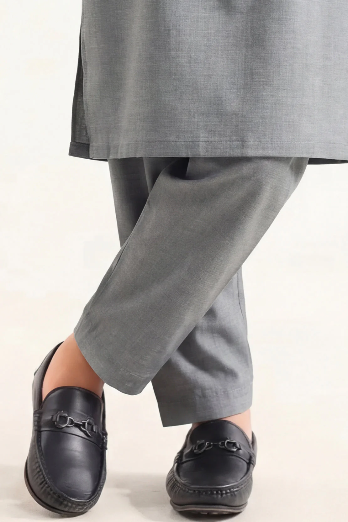 Solid Wash N Wear Stitched 2 Piece (Shirt/Trouser) For Boys - Image 5