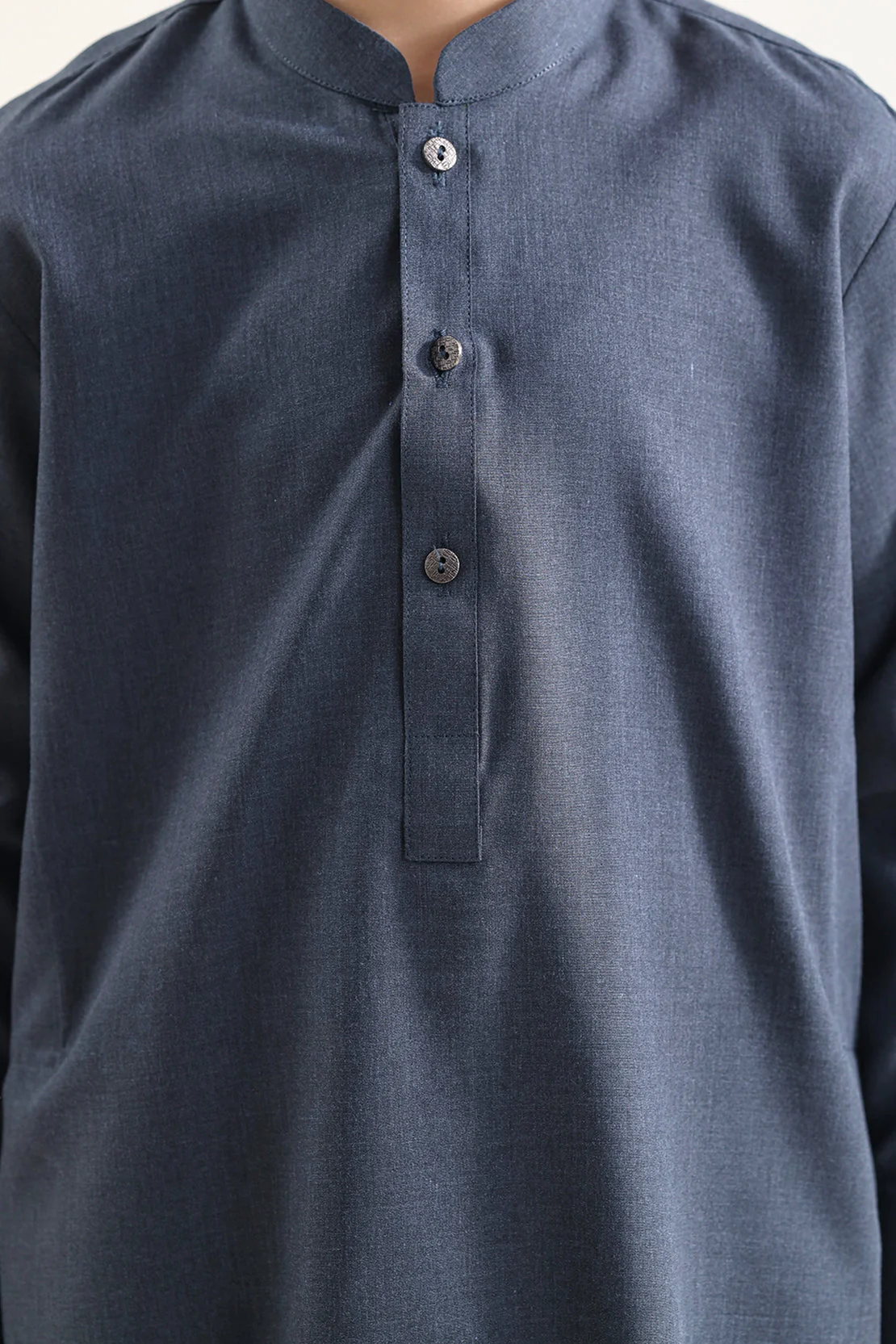 Solid Wash N Wear Stitched 2 Piece (Shirt/Trouser) For Boys - Image 3