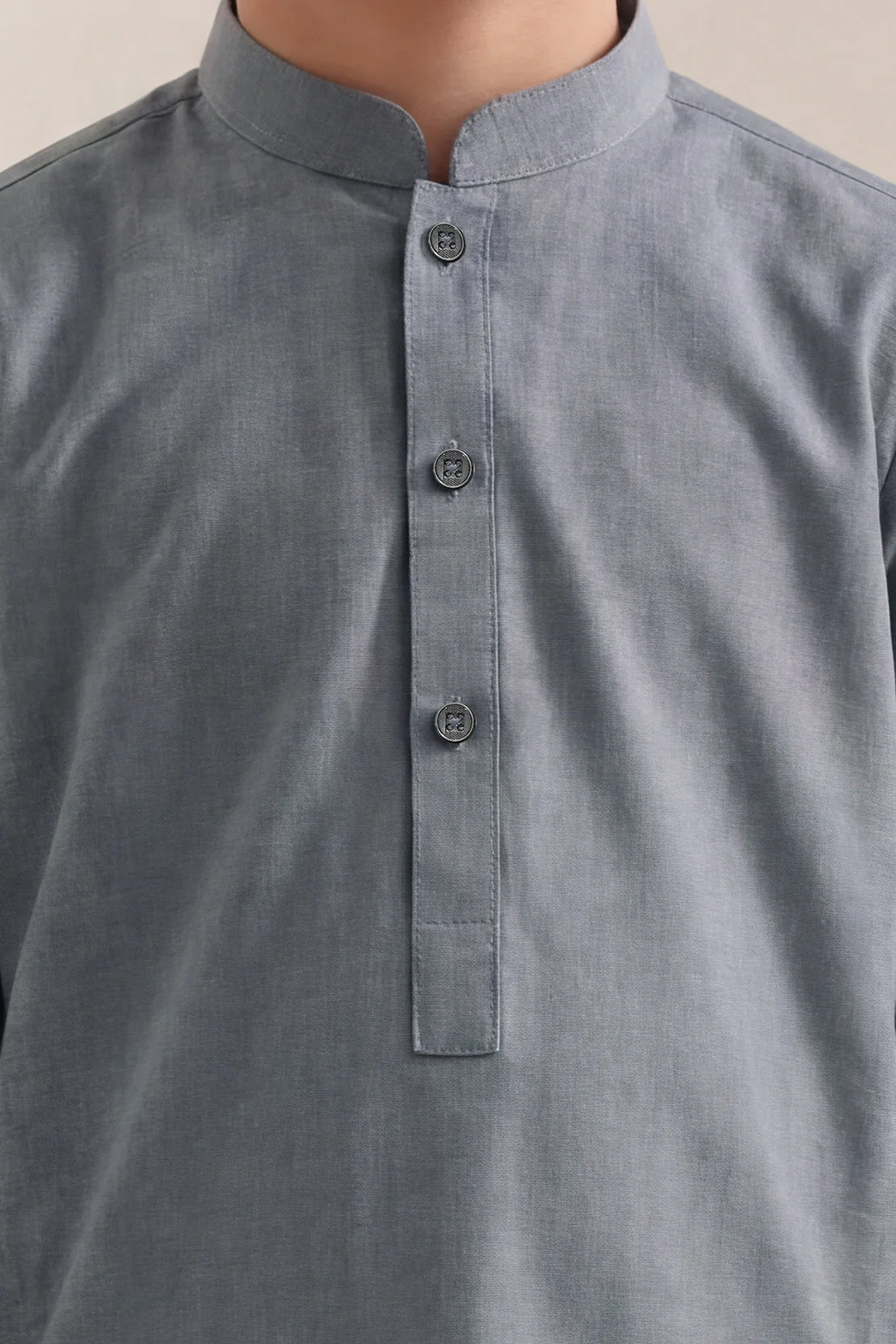 Solid Wash N Wear Stitched 2 Piece (Shirt/Trouser) For Boys - Image 4