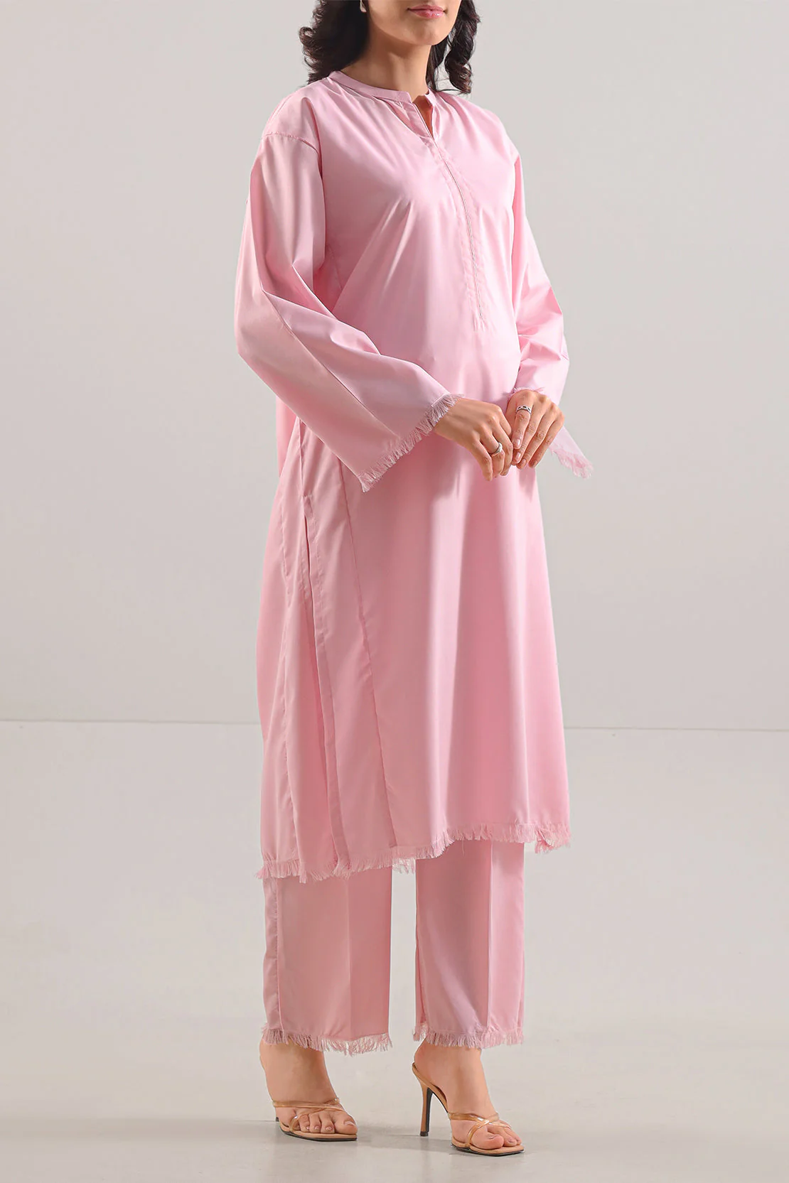 Solid Wash n Wear Stitched 2 Piece (Shirt/Trouser) - Image 2