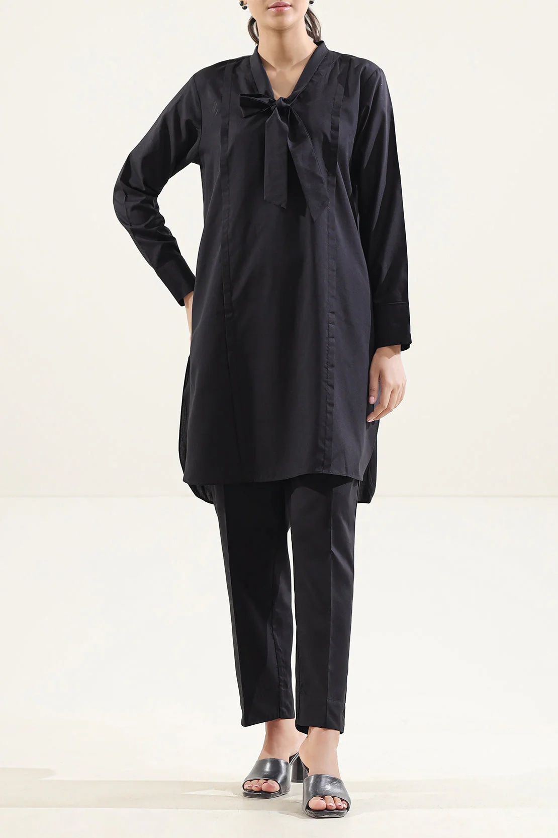 Solid Wash N Wear Stitched 2 Piece (Shirt/Trouser)