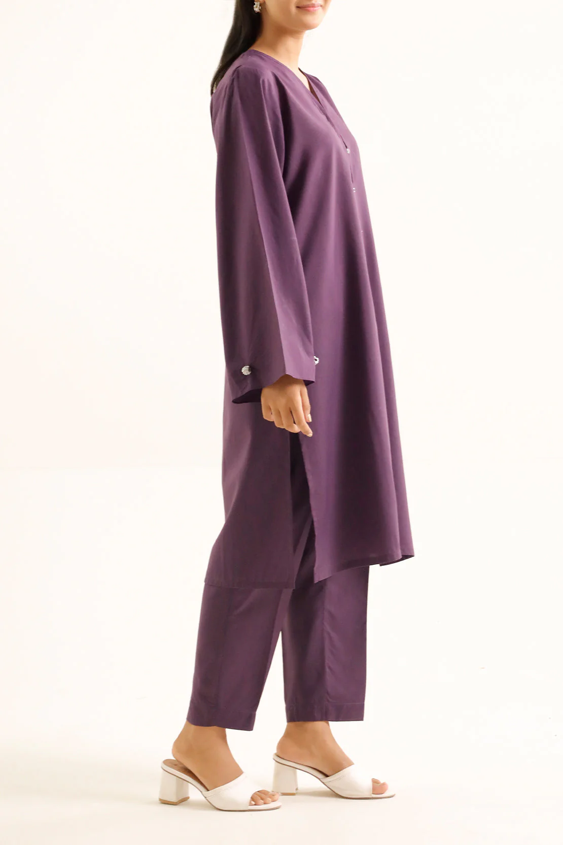 Solid Wash N Wear Stitched Shirt - Image 2