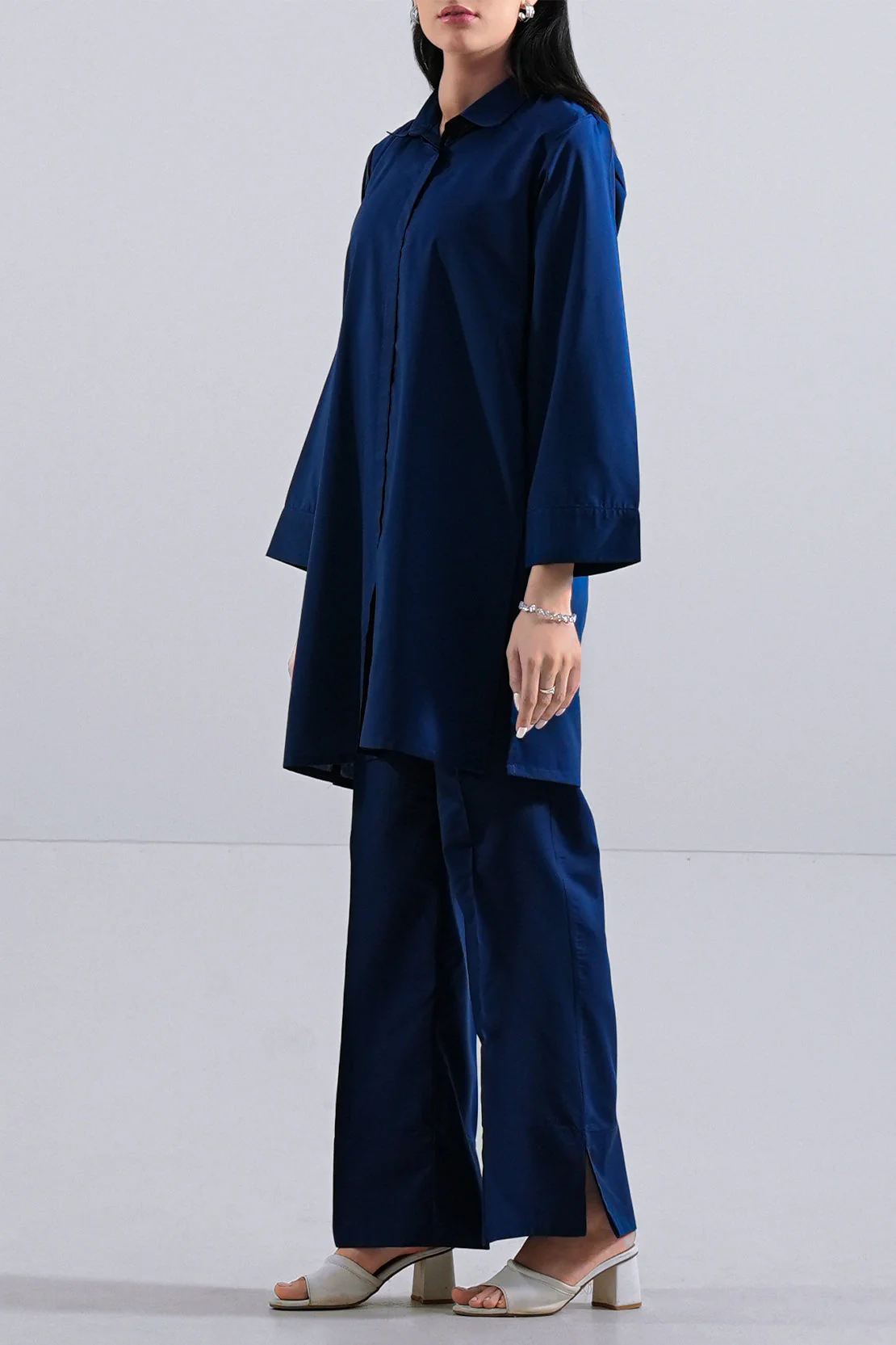 Solid Wash N Wear Stitched Shirt - Image 2