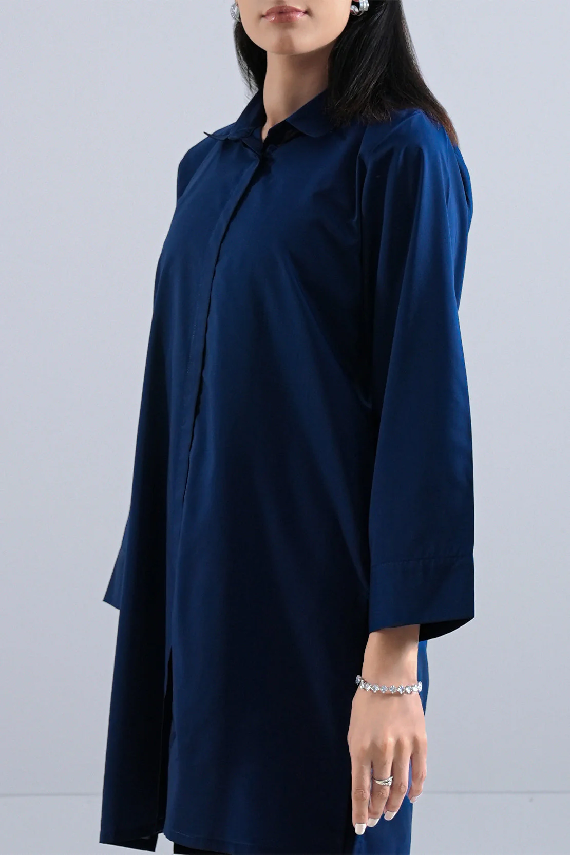 Solid Wash N Wear Stitched Shirt - Image 3